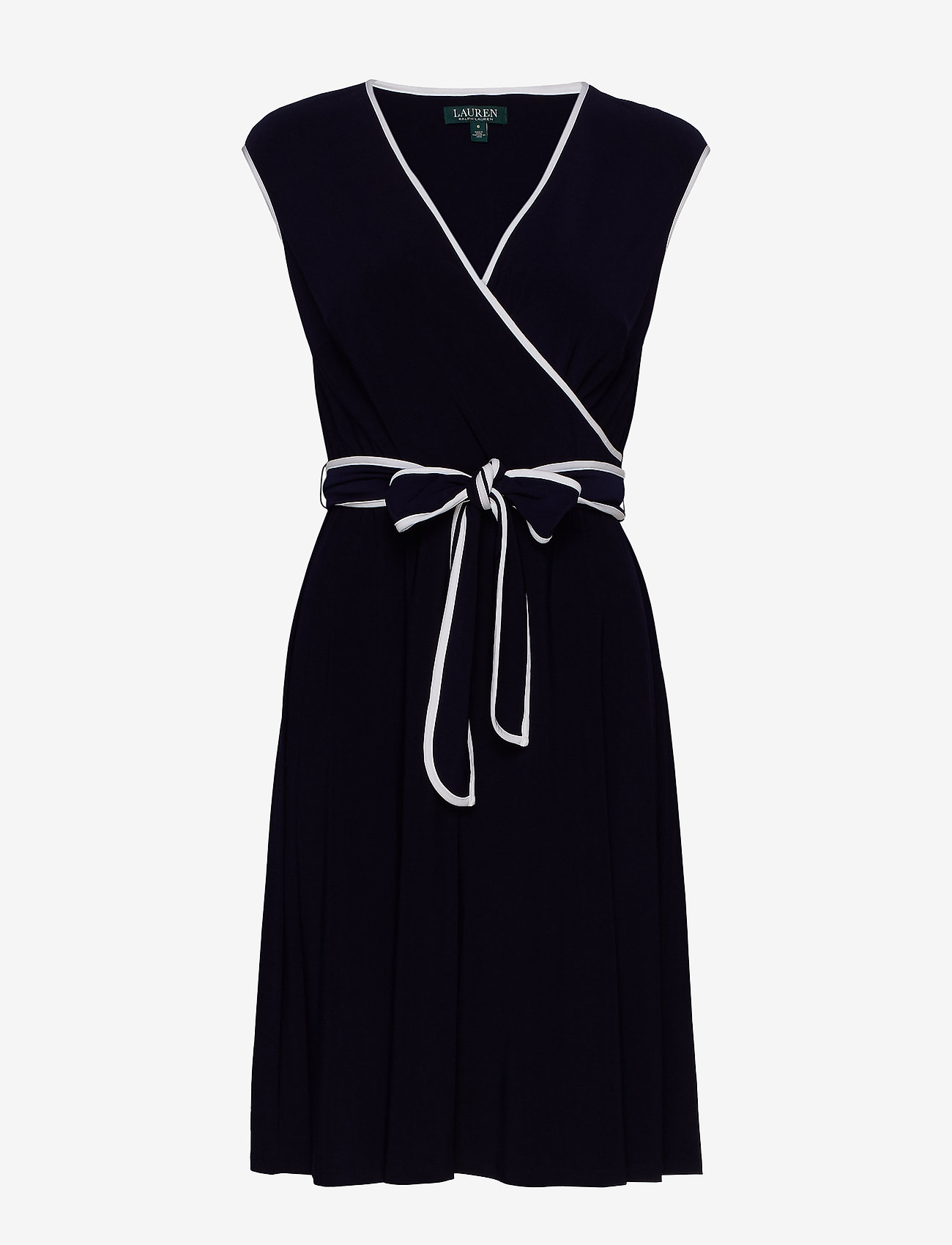 belted jersey dress