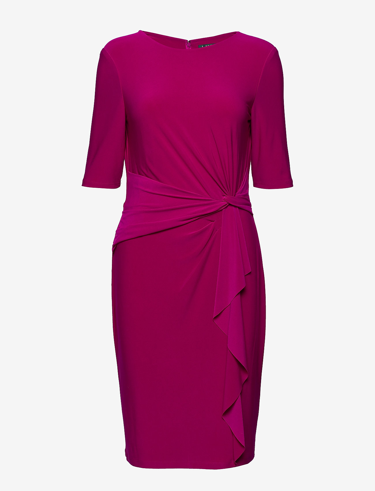 Twisted-knot Jersey Dress (Bright 