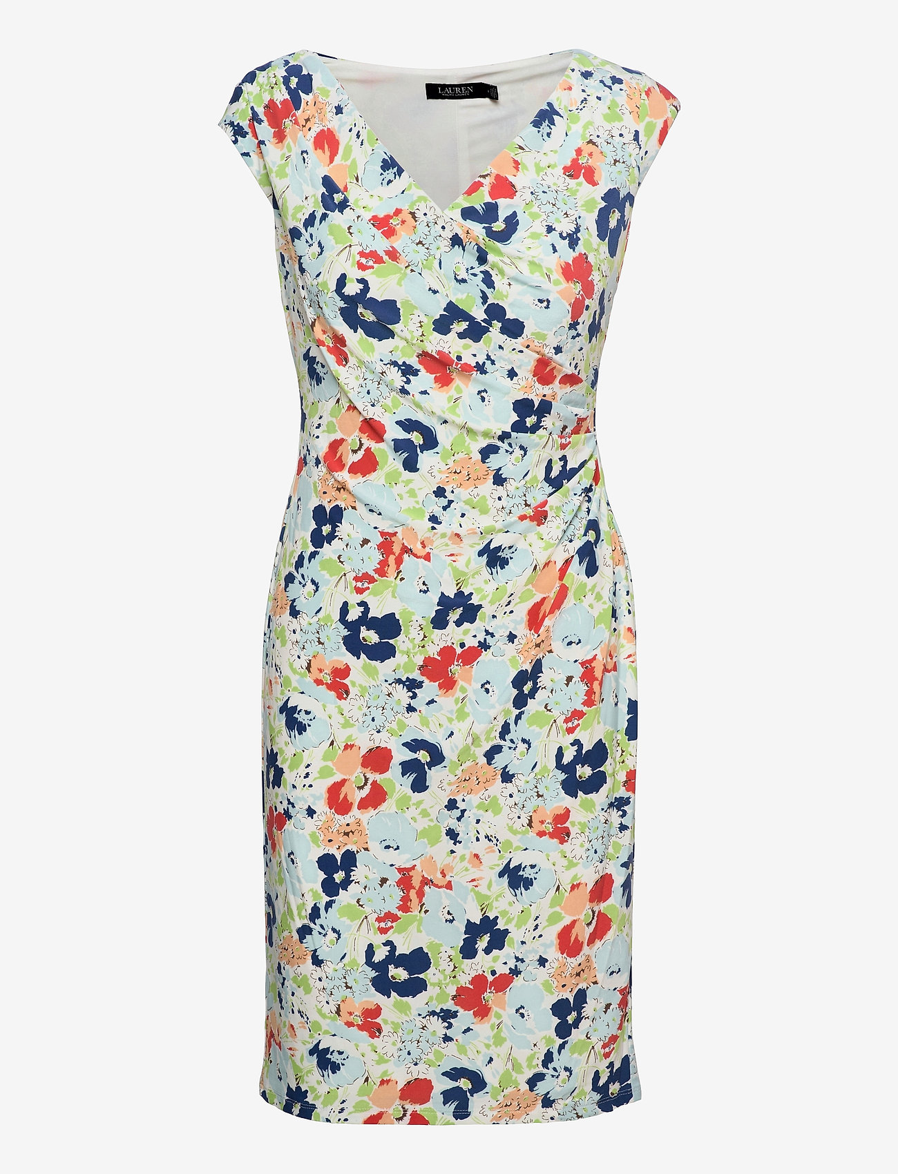 ralph lauren pleated floral print dress