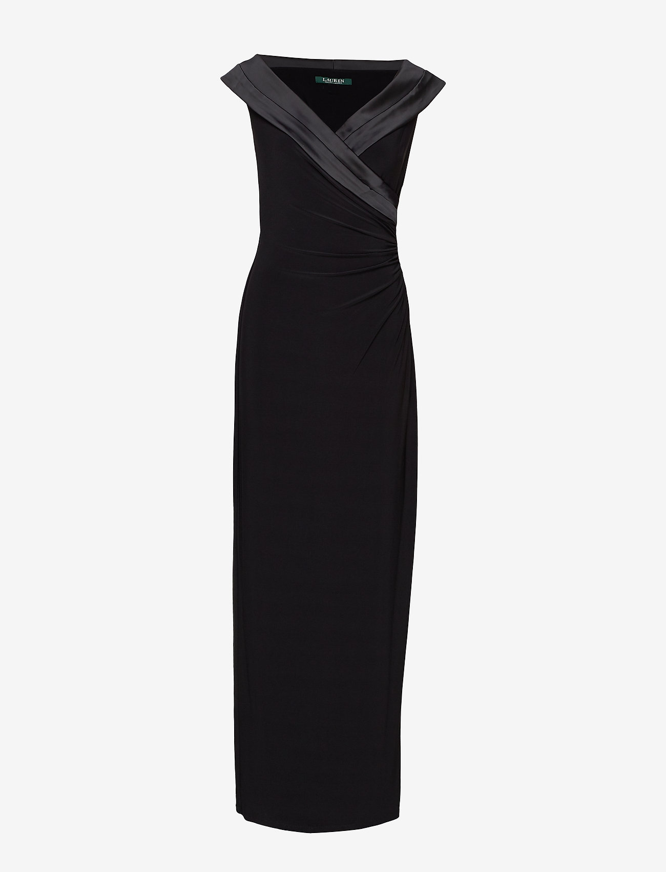 ralph lauren crepe sleeveless gown
