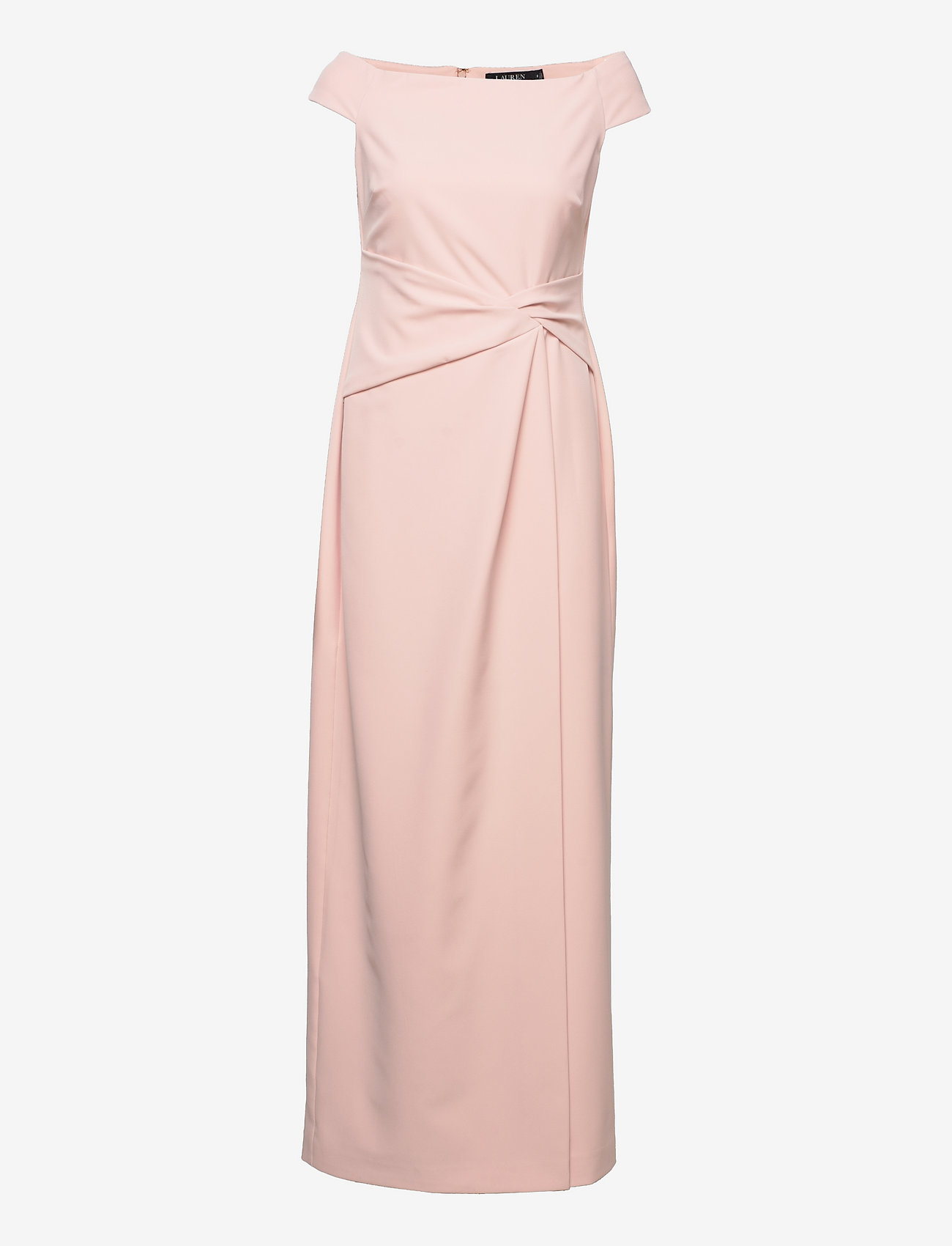 Lauren Ralph Lauren - Crepe Off-the-Shoulder Gown - aftonklänningar - pale pink - 0