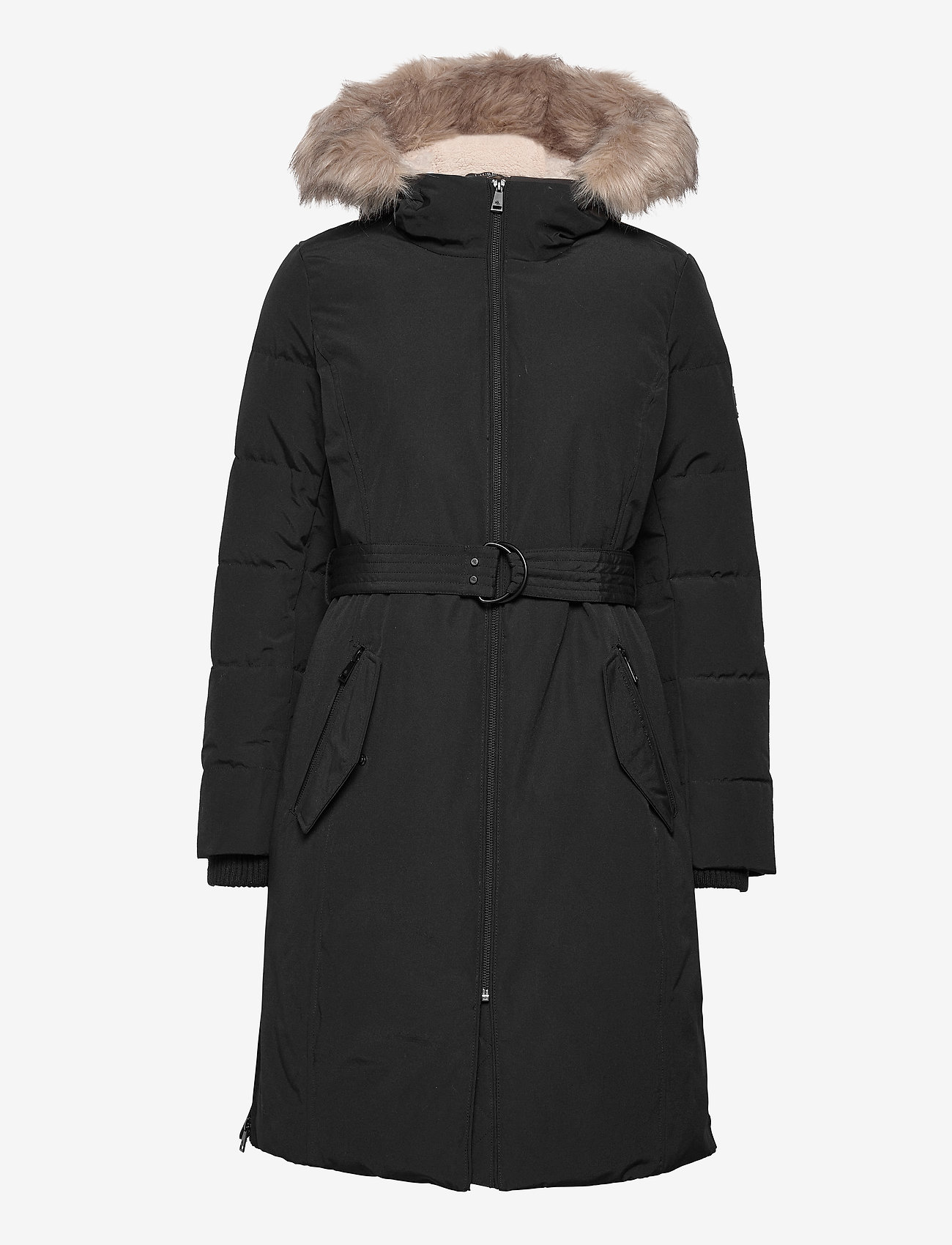 ralph lauren hooded down jacket black