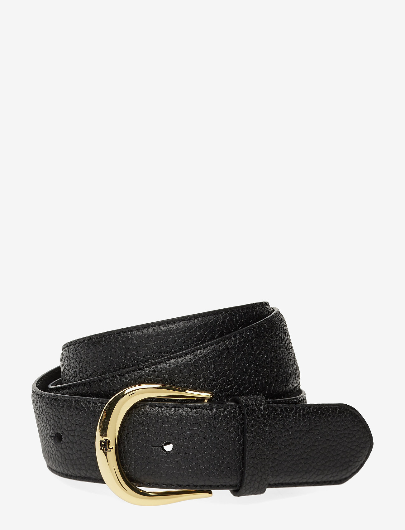 Lauren Ralph Lauren - Pebbled Leather Belt - black - 0