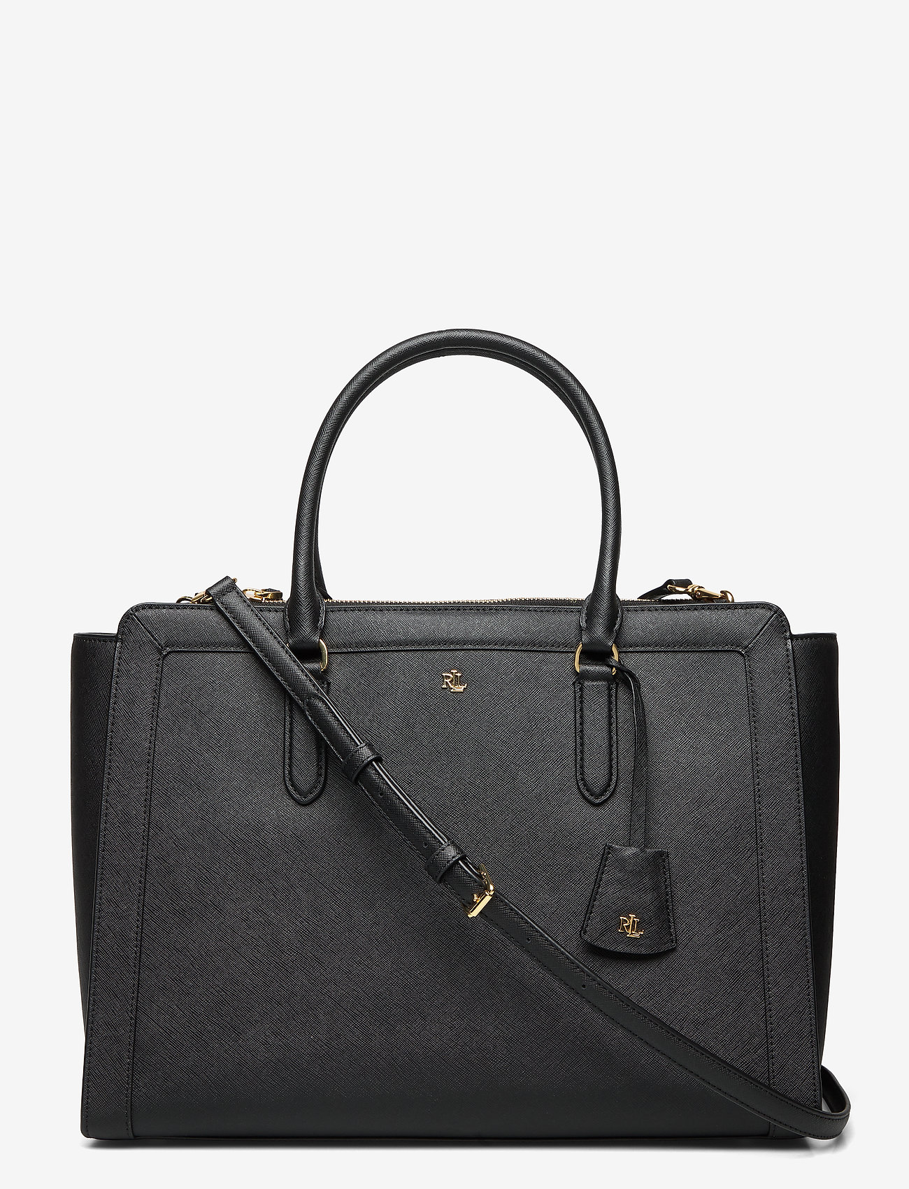 ralph lauren crosshatch leather tote