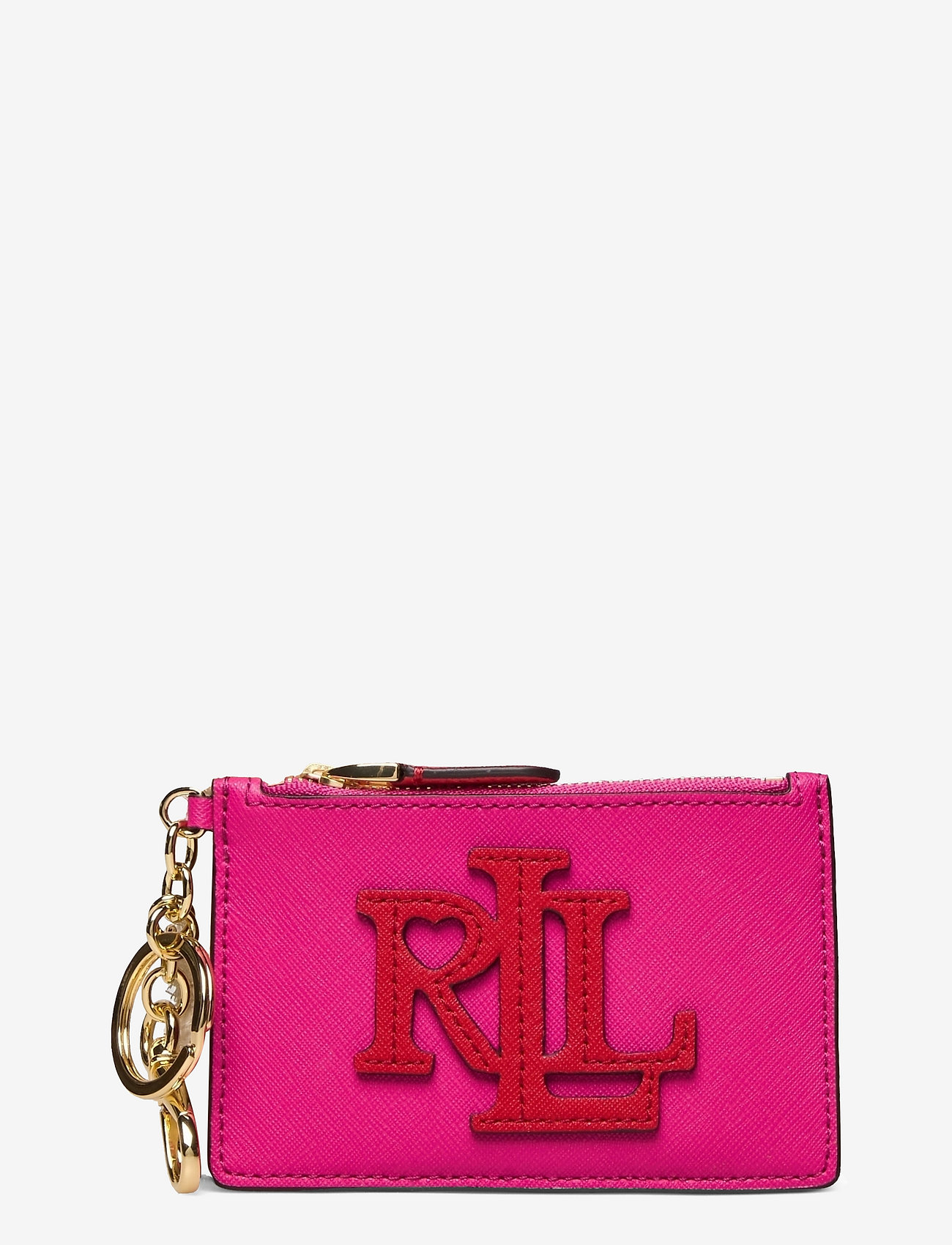 ralph lauren leather zip card case