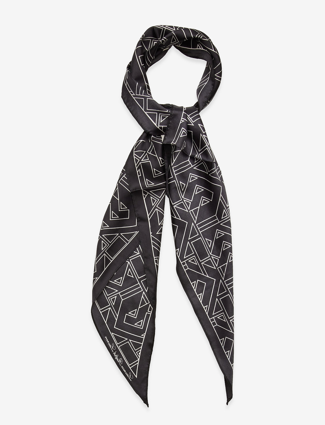 Lauren Ralph Lauren - Belinda Print Silk Twill Scarf - kevyet huivit - black - 0