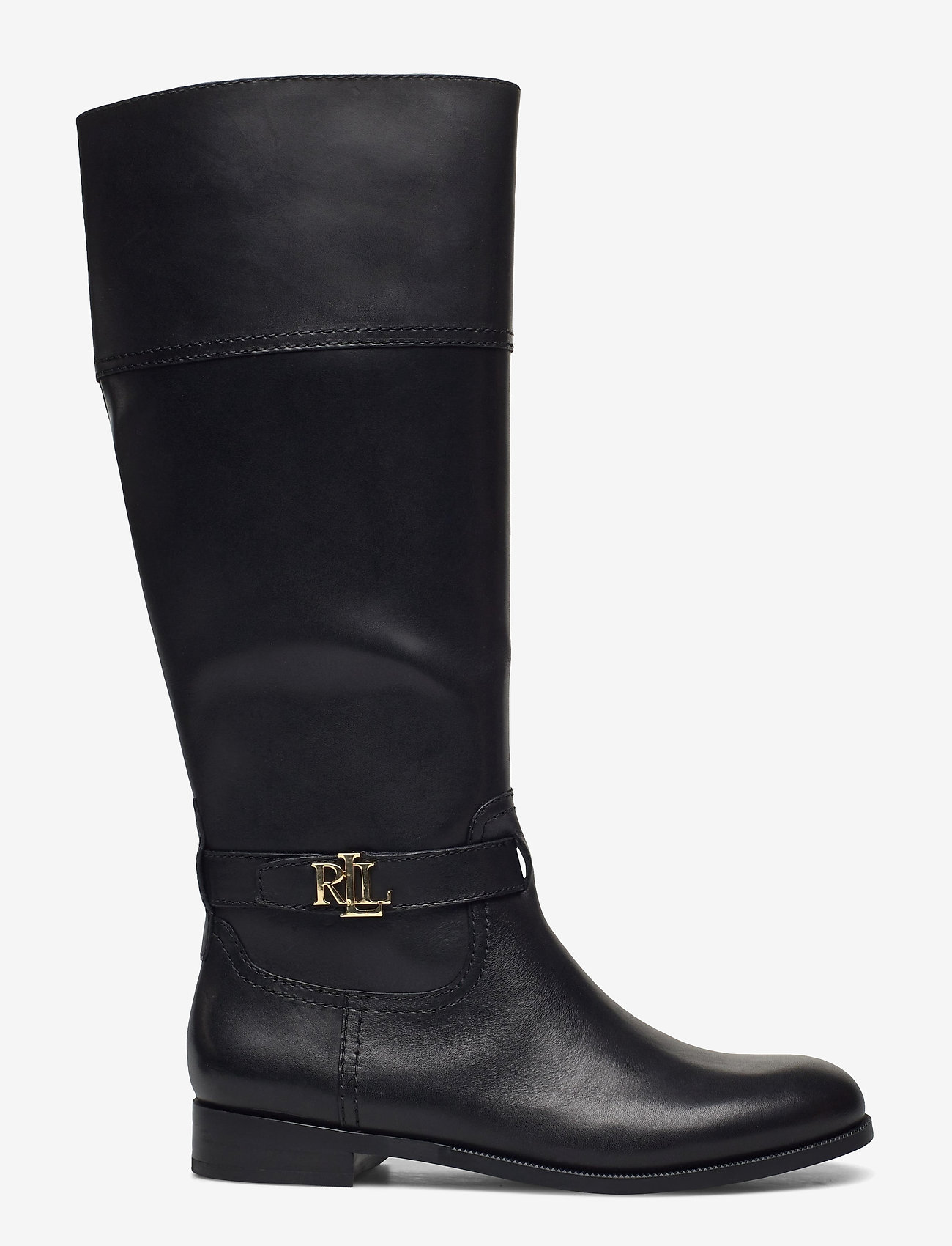Baylee Leather Boot (Black) (99.98 €) Lauren Ralph Lauren