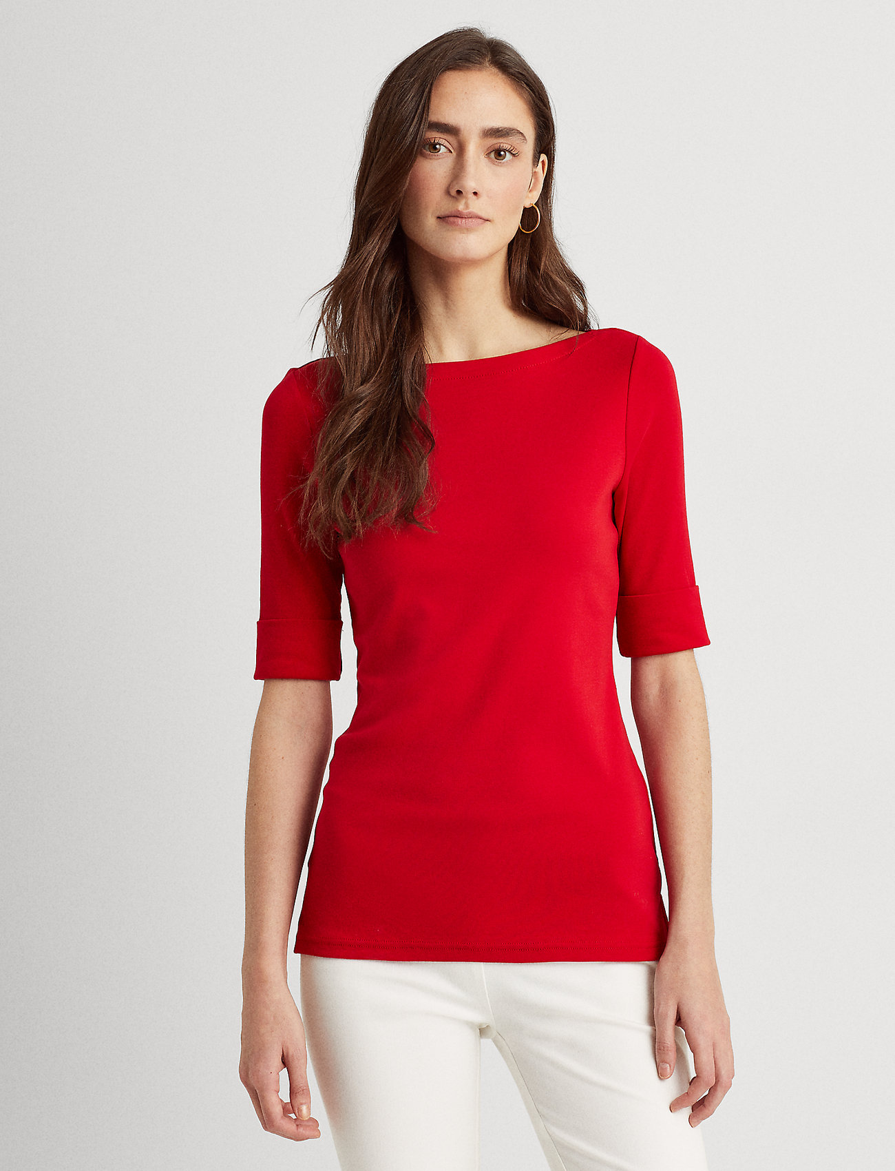 ralph lauren cotton boatneck top