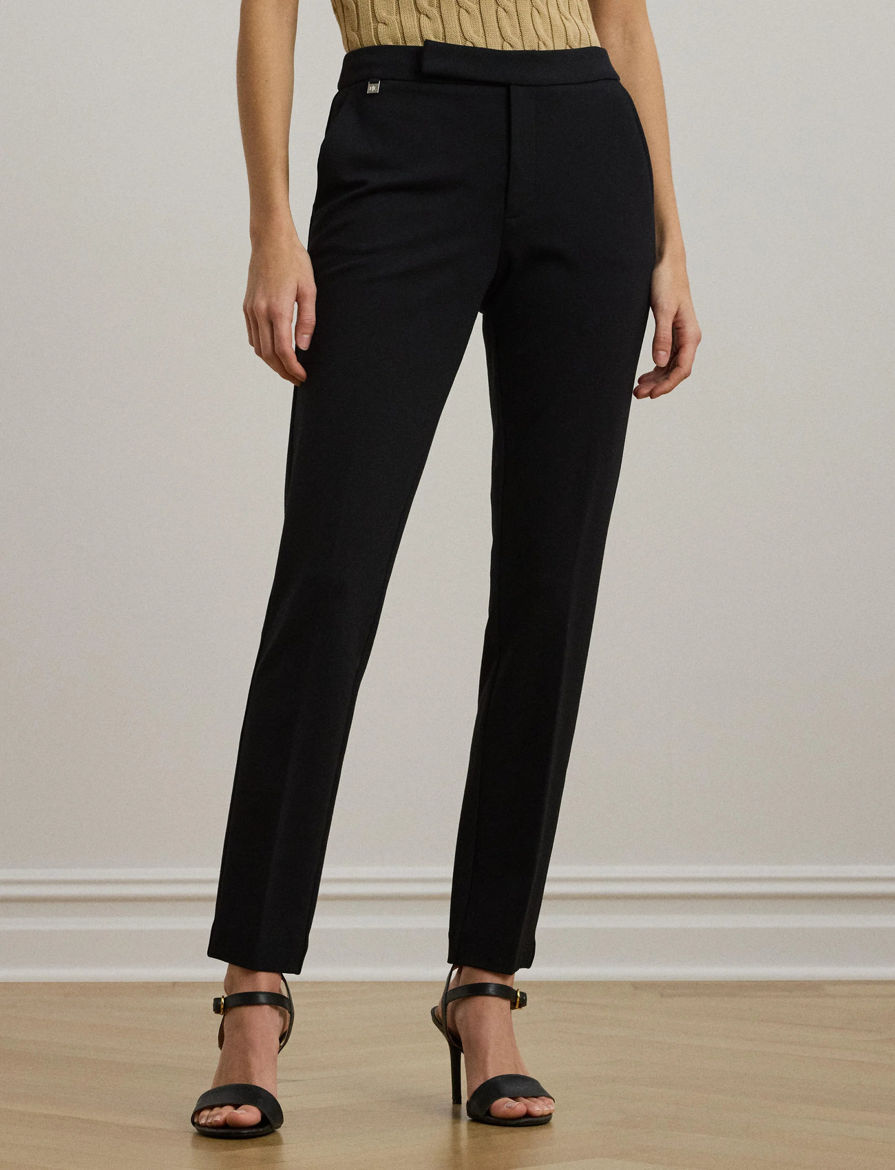 Lauren Ralph Lauren Straight Ponte Pant, XL, Black, Bukser > Slim Fit-Bukser, Dame