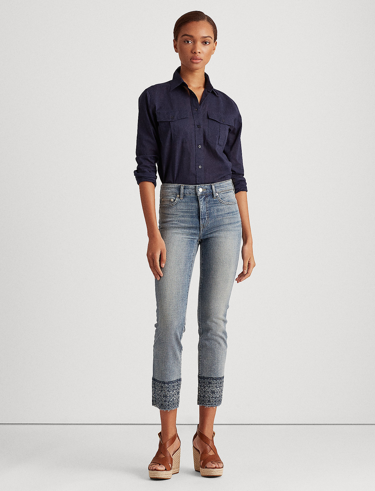 lauren ralph lauren premier straight ankle jeans