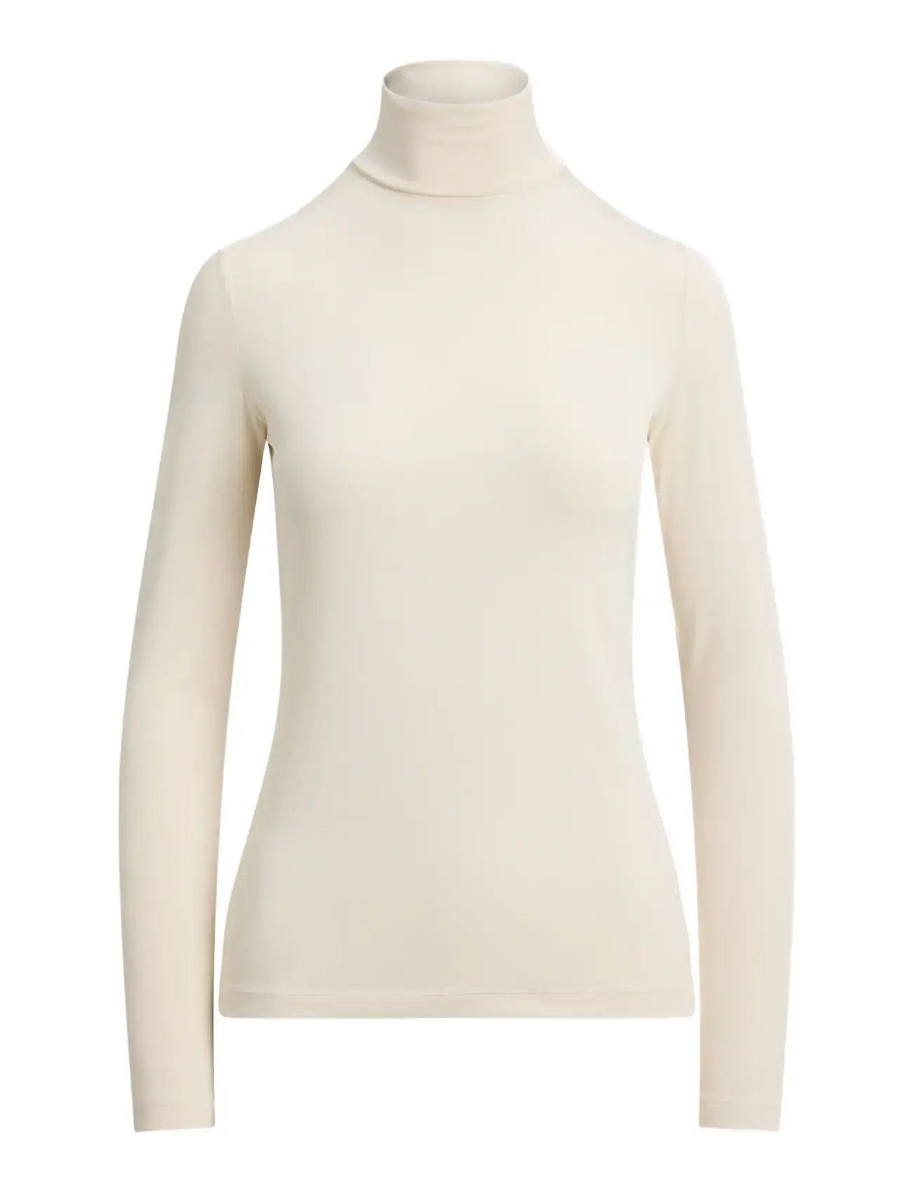 LAUREN RALPH LAUREN Stretch Jersey Rollkragen Cream - M - Damen