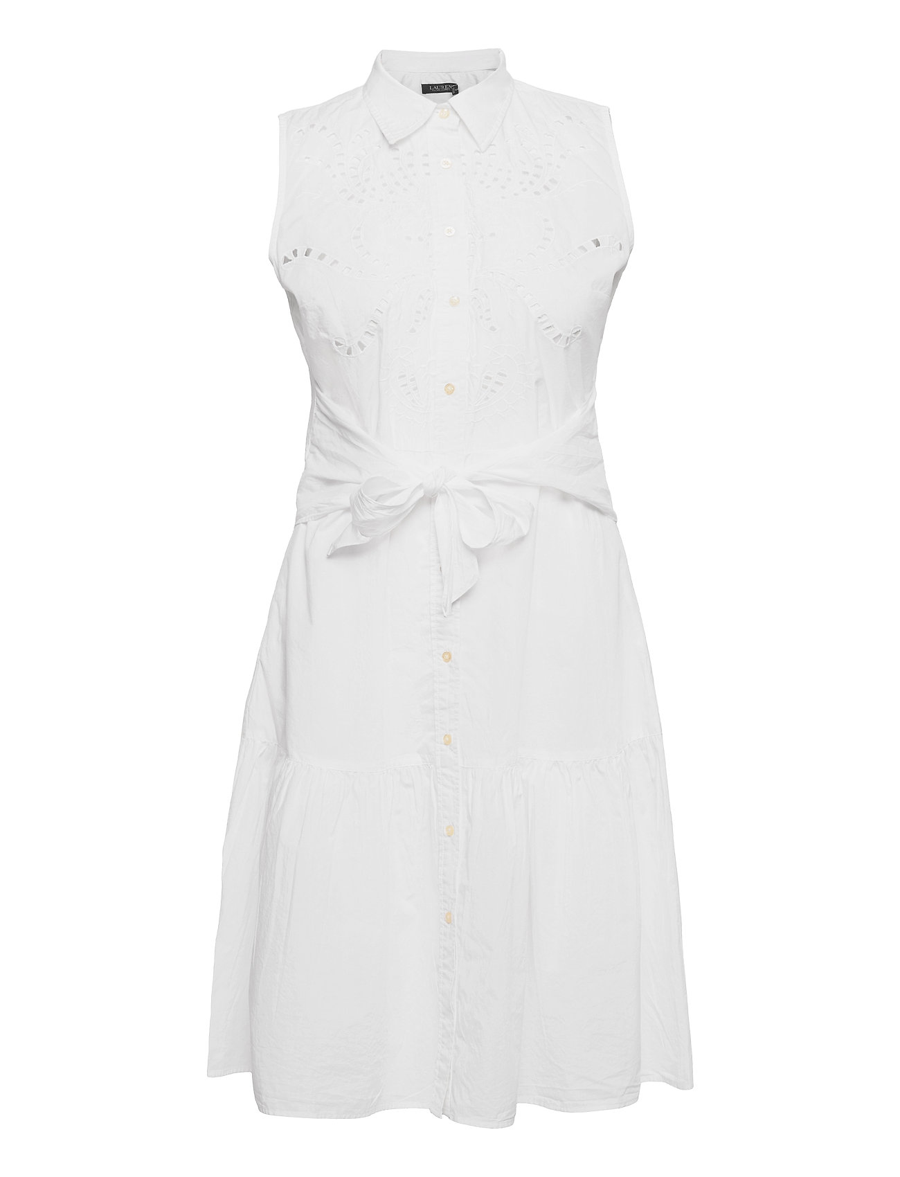 Lauren Ralph Lauren Eyelet Cotton Broadcloth Shirtdress - Midi dresses -  