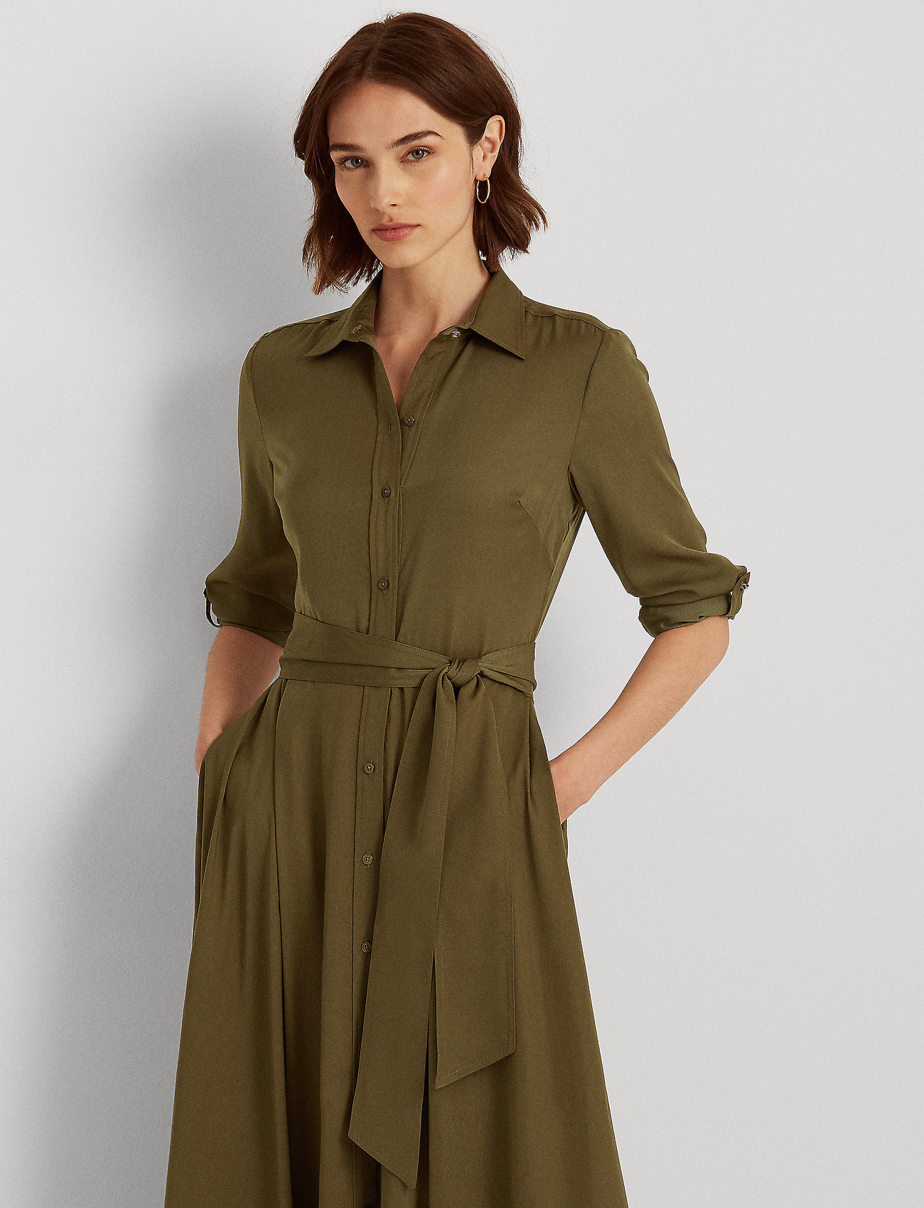 Lauren Ralph Lauren Satin Shirtdress - Midi dresses 