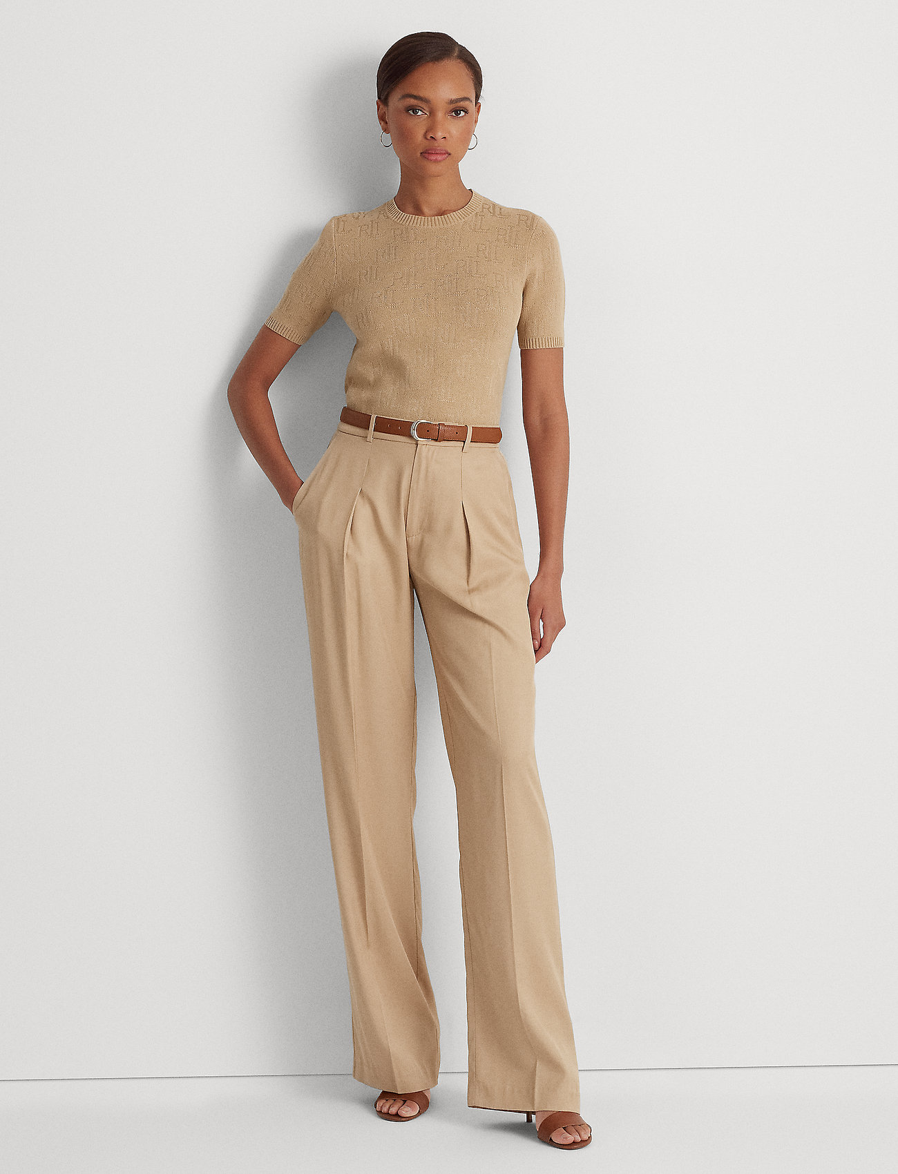 Cream Wide Leg Trousers Outfit | Casual Look
