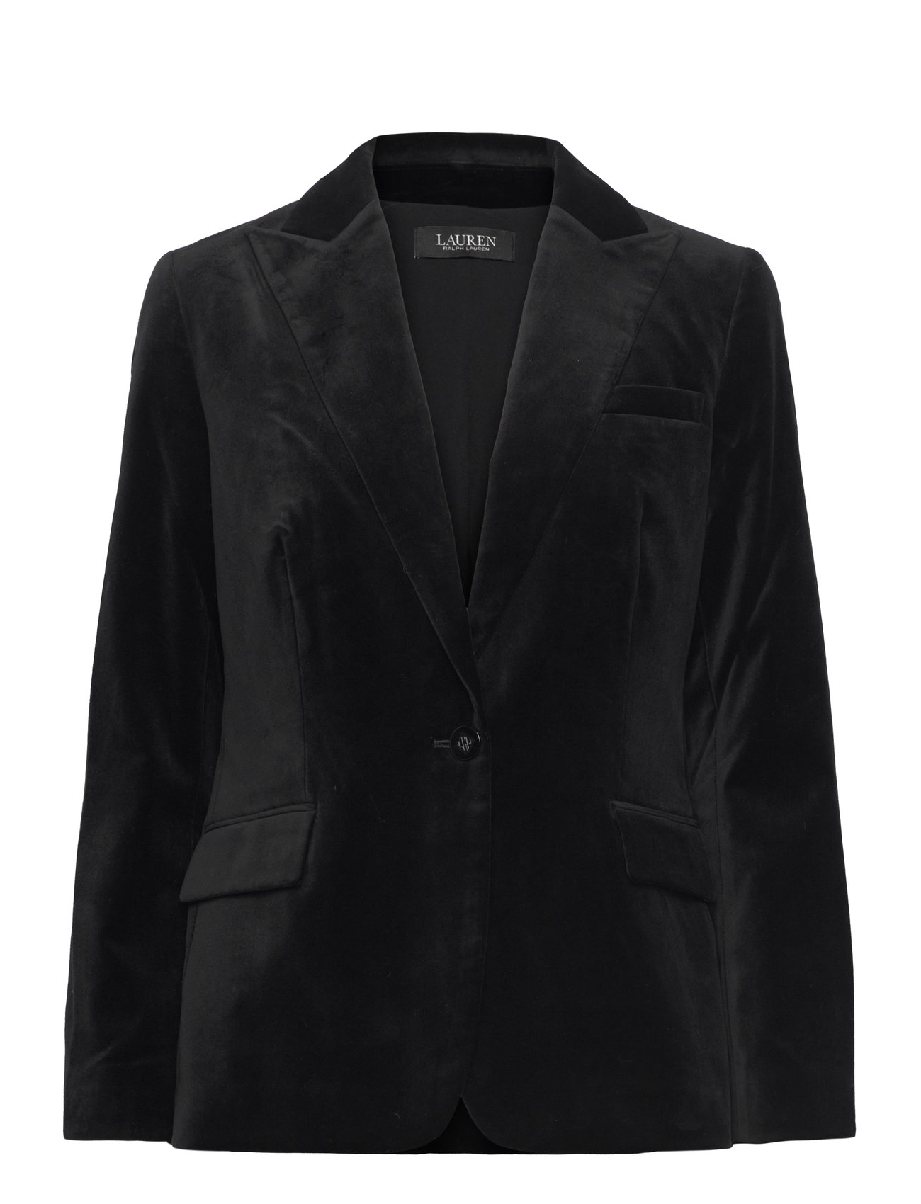 Lauren Ralph Lauren Stretch Velvet Blazer Svart