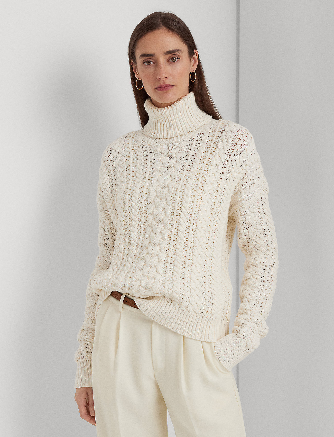 Polo ralph lauren 2024 ribbed knit turtleneck top