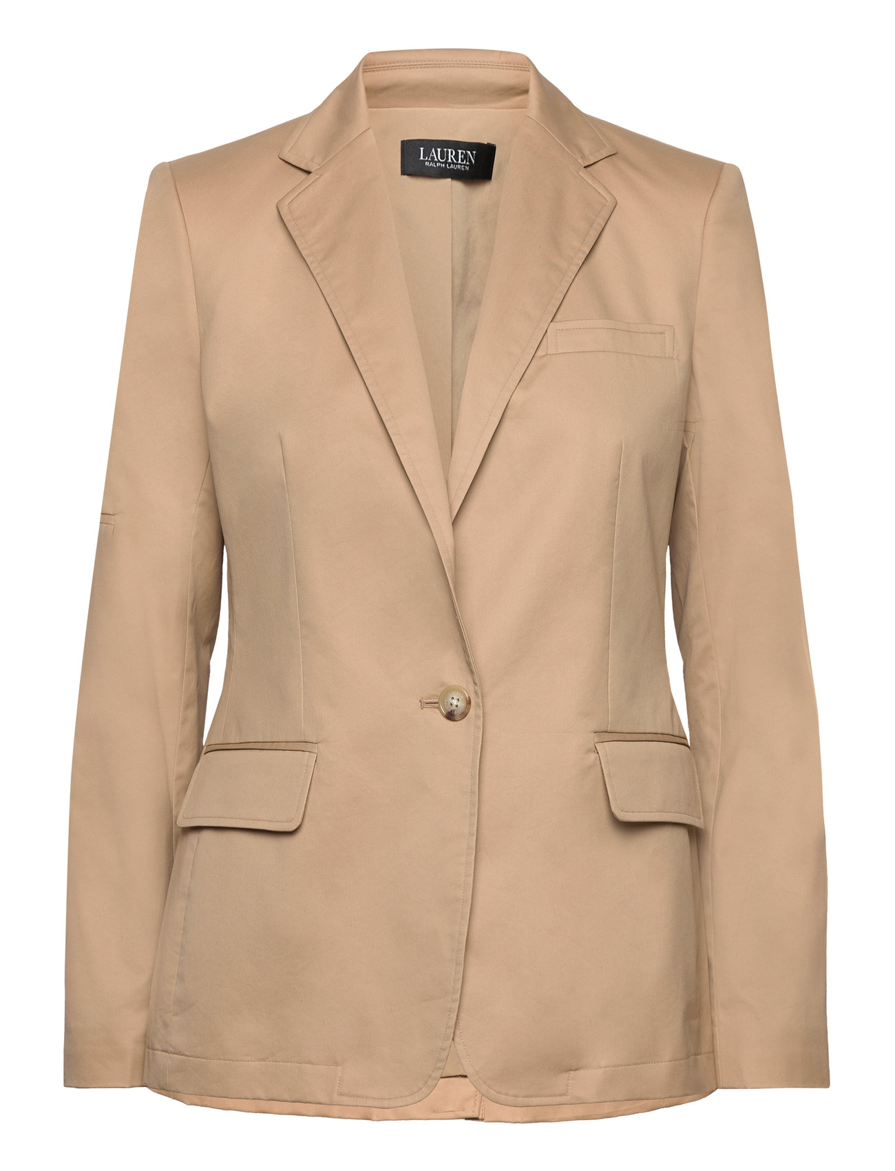 Lauren Ralph Lauren Cotton Twill Blazer Beige