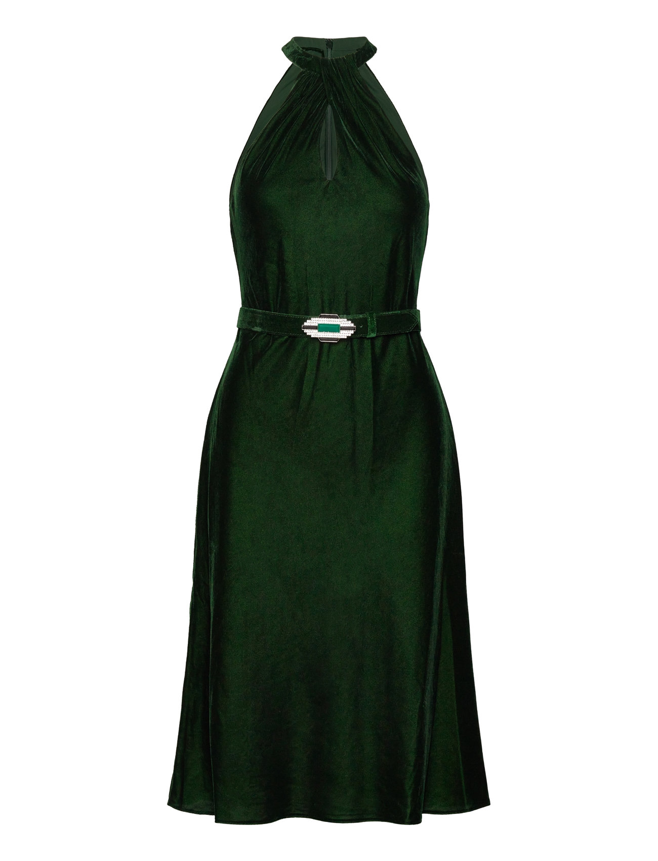 Ralph lauren green velvet gown best sale