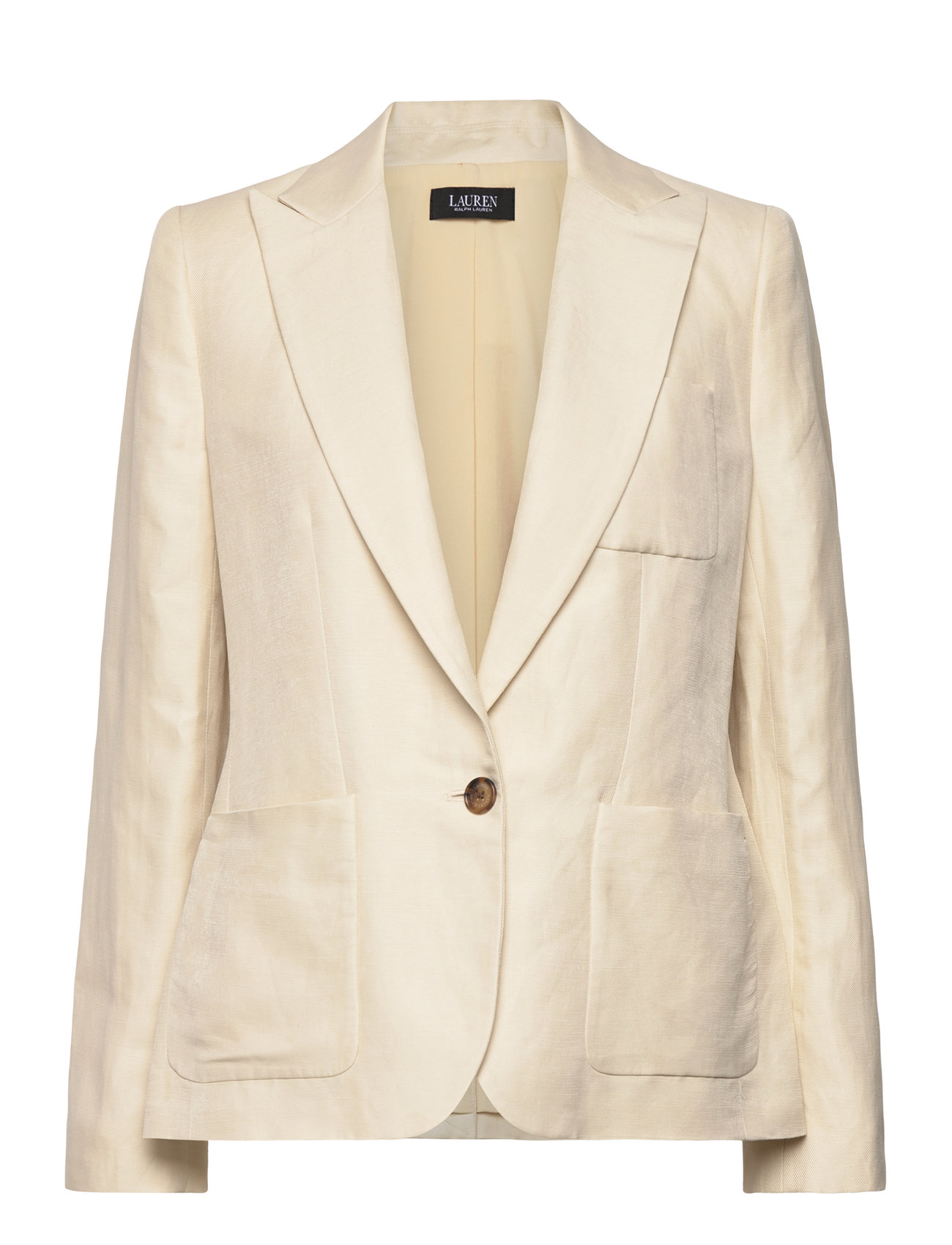 Lauren Ralph Lauren Linen-Blend Twill Blazer Kräm