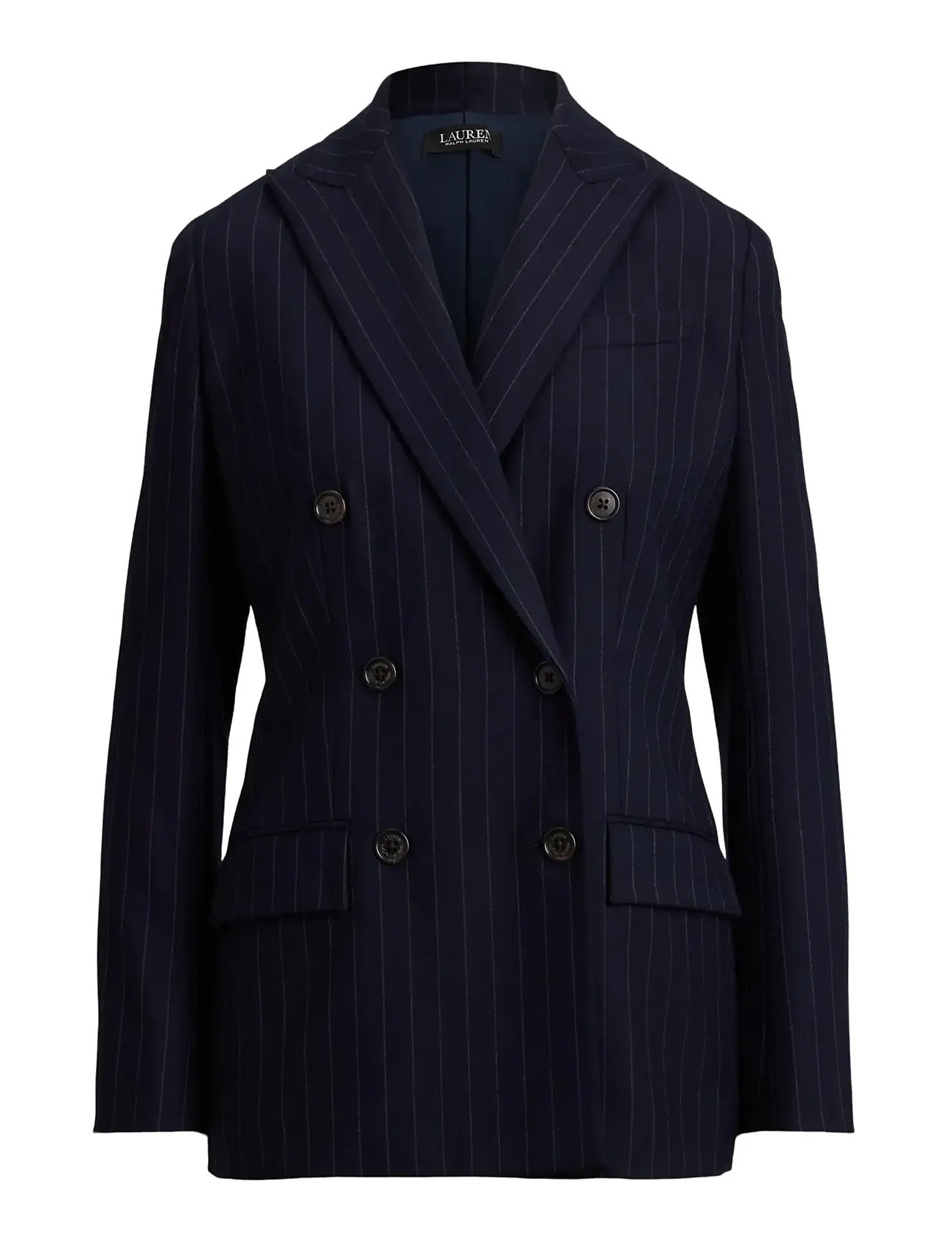 LAUREN RALPH LAUREN Double-Breasted Pinstripe Twill Blazer Navy - 34 - Damen
