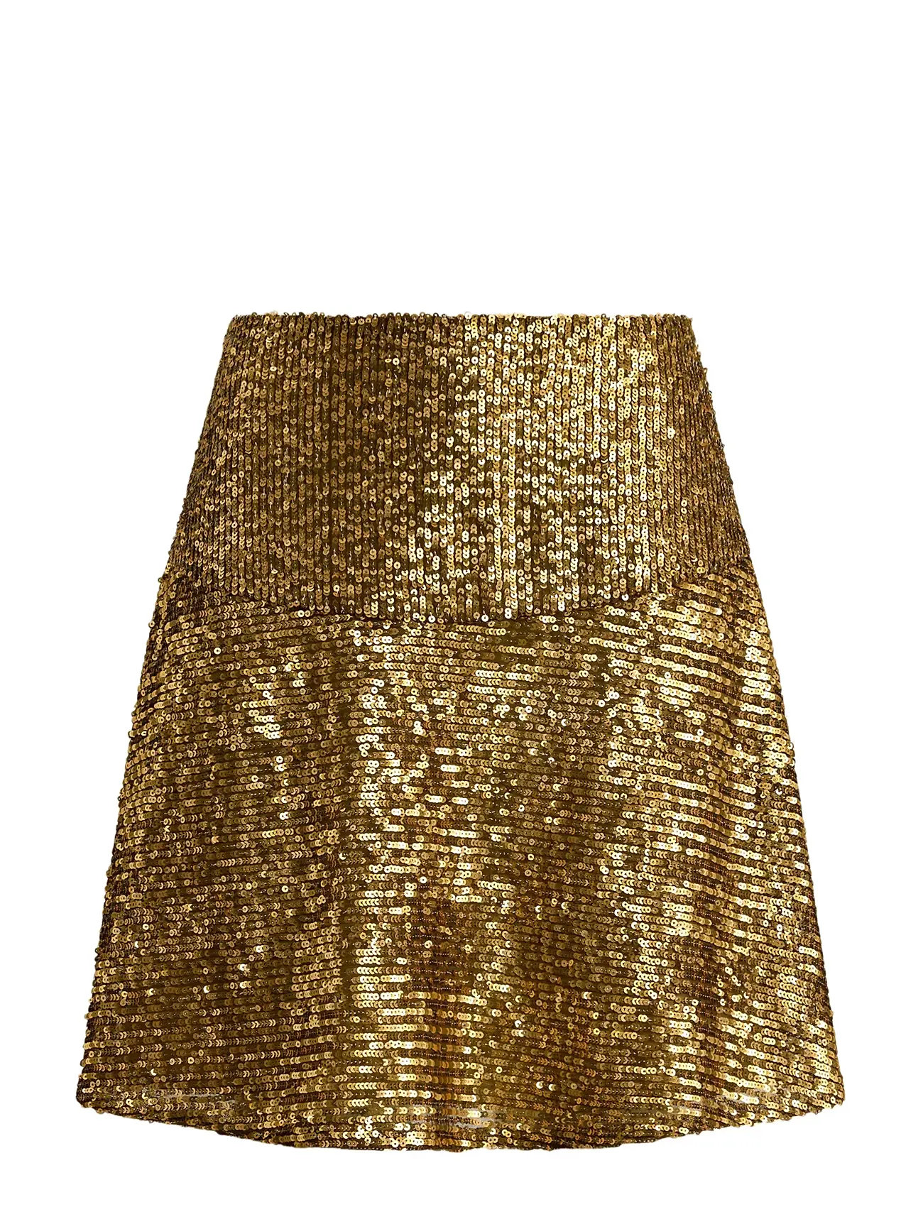 LAUREN RALPH LAUREN Sequined Mesh A-Line Miniskirt Gold - 32 - Damen