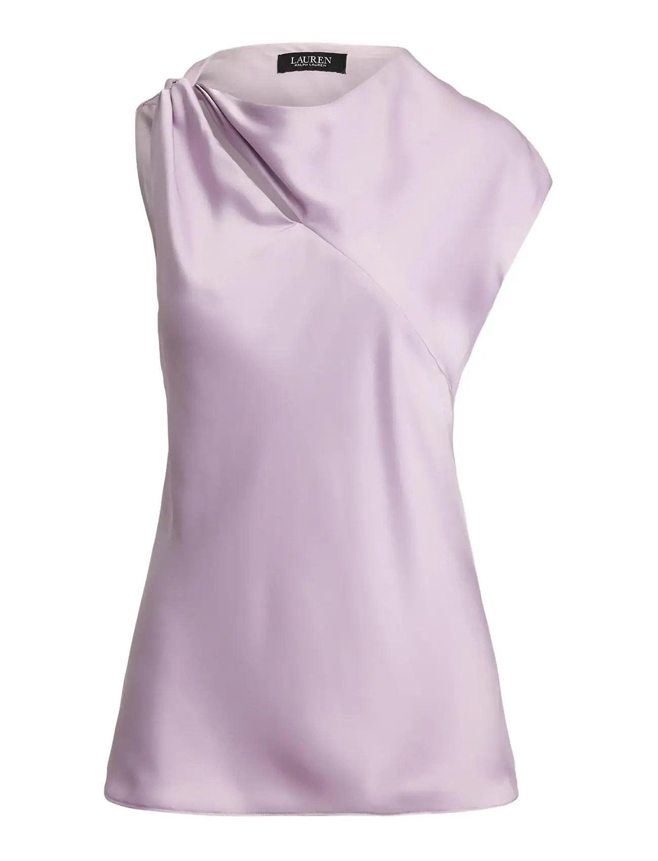 LAUREN RALPH LAUREN Charmeuse Asymmetrical Bluse Lila - L - Damen