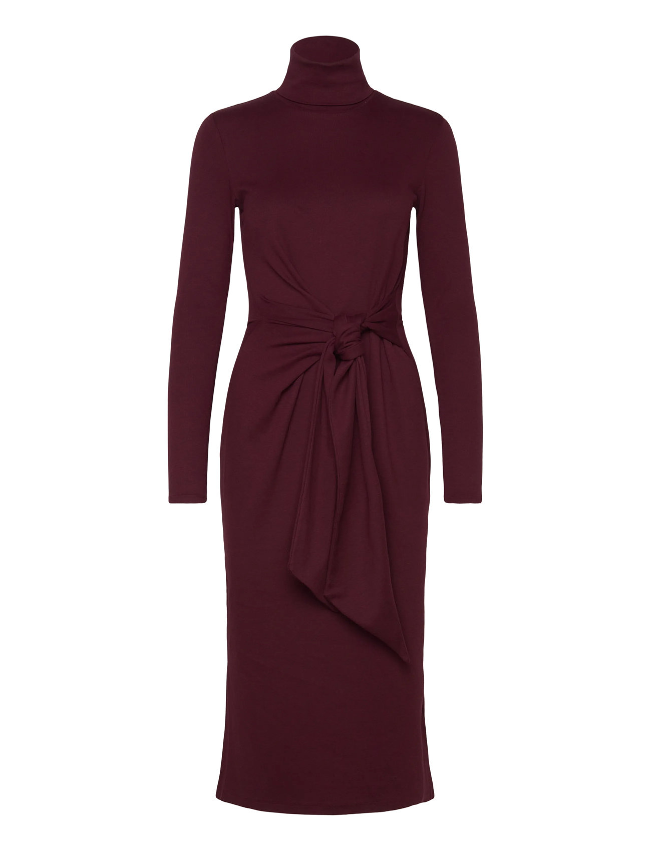 Lauren Ralph Lauren Tie-Front Turtleneck Dress, XL, Red, Designere > Knælange Og Midi, Dame
