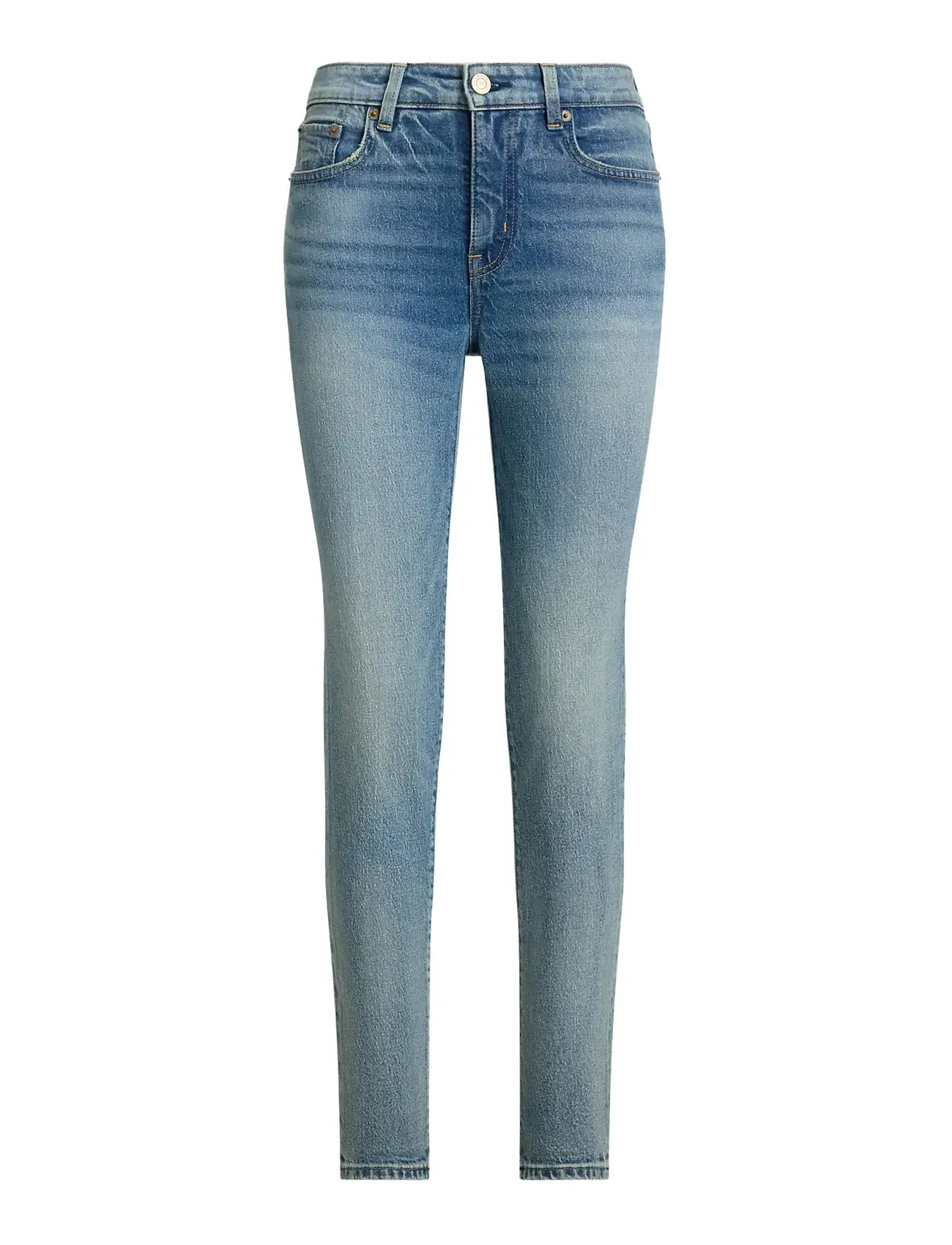 Lauren Ralph Lauren High-Rise Skinny Ankle Jean, 36, Blue, Jeans > Skinny, Dame