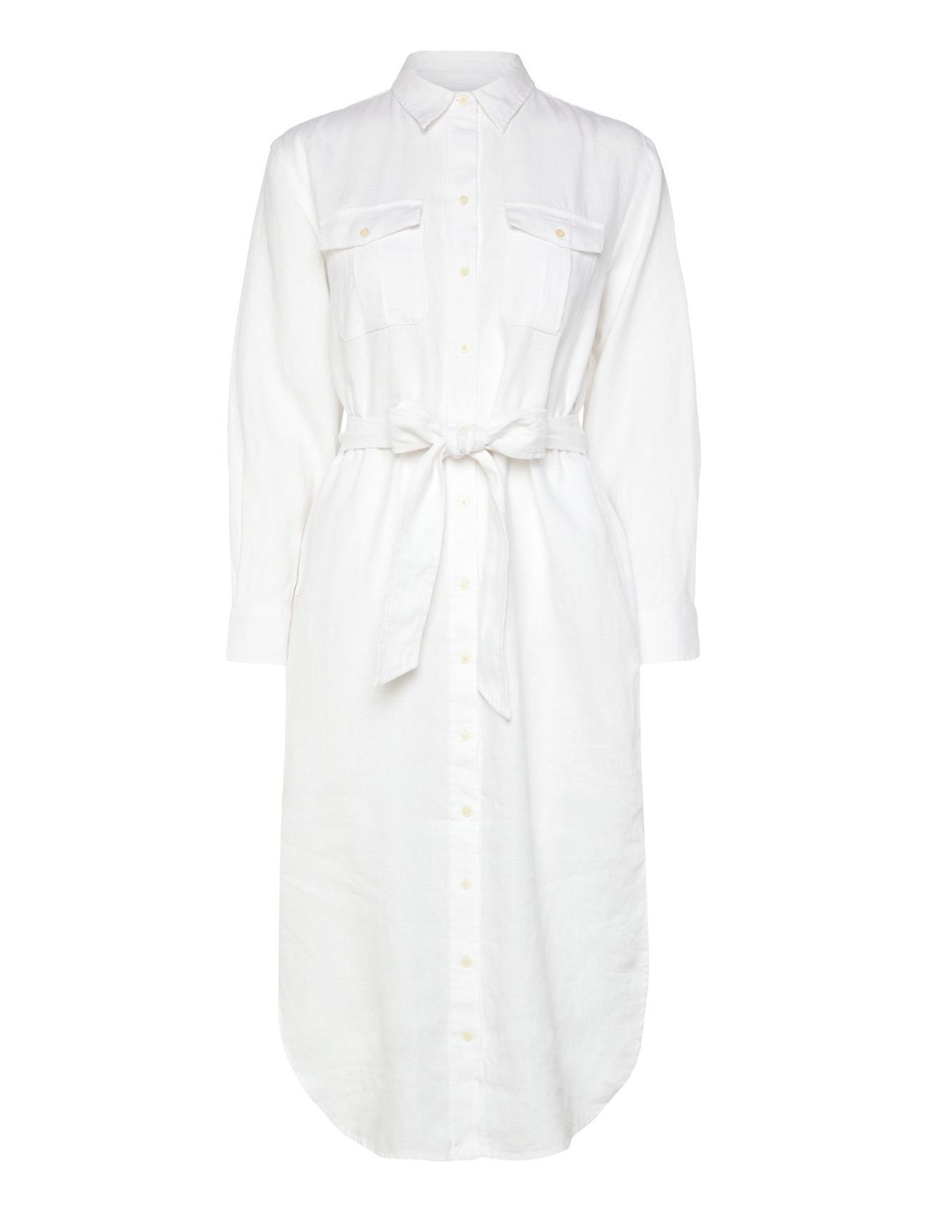 Lauren Ralph Lauren Classic Linen-Wvn-Dresses, 44, White, Kjoler > Knælange Og Midi, Dame