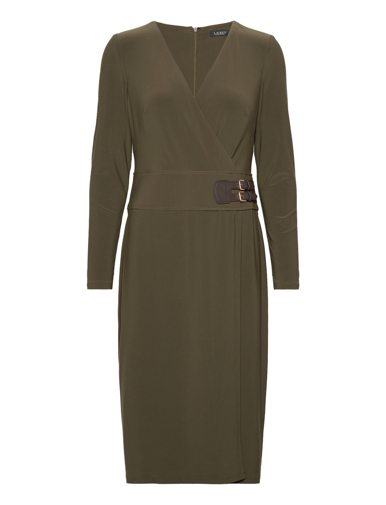 Buckled Jersey Dress Green Lauren Ralph Lauren