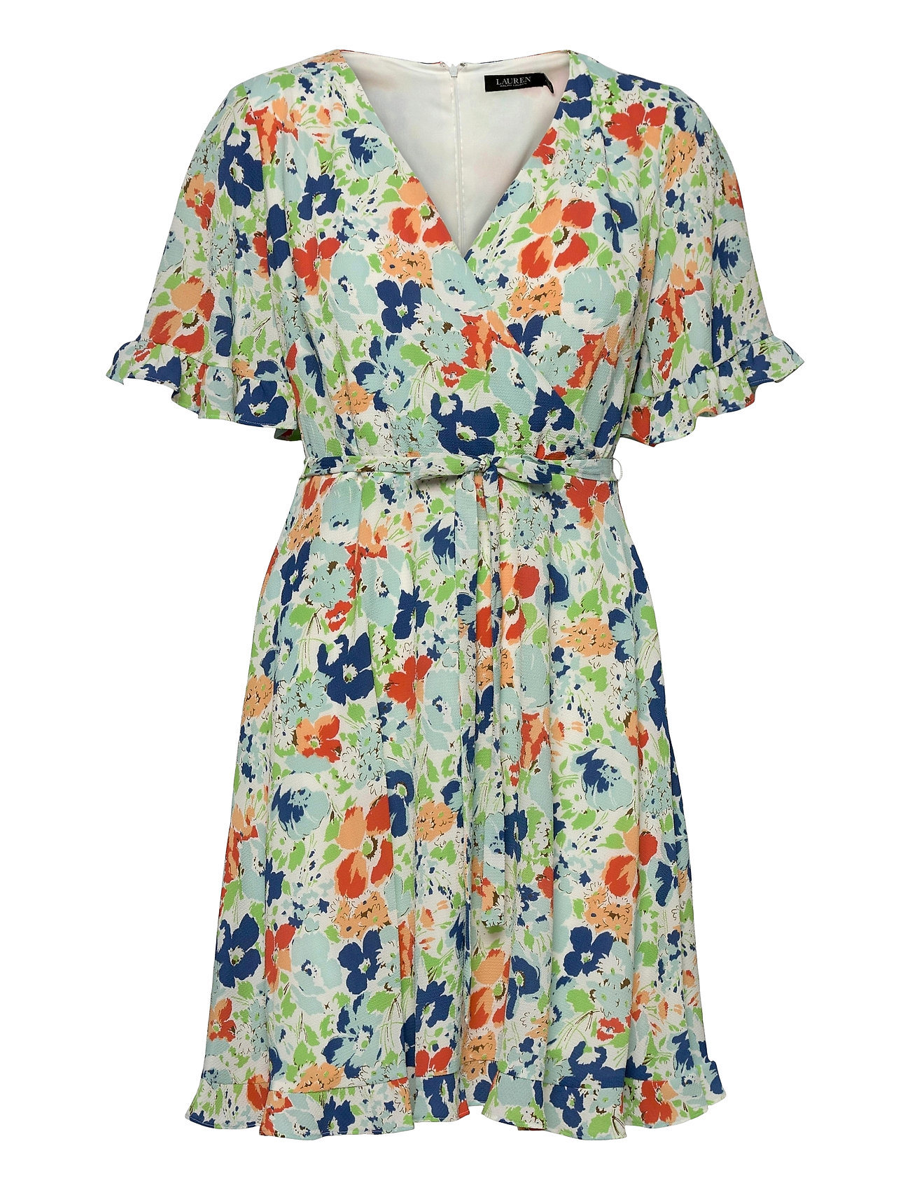 polo ralph lauren floral crepe wrap dress