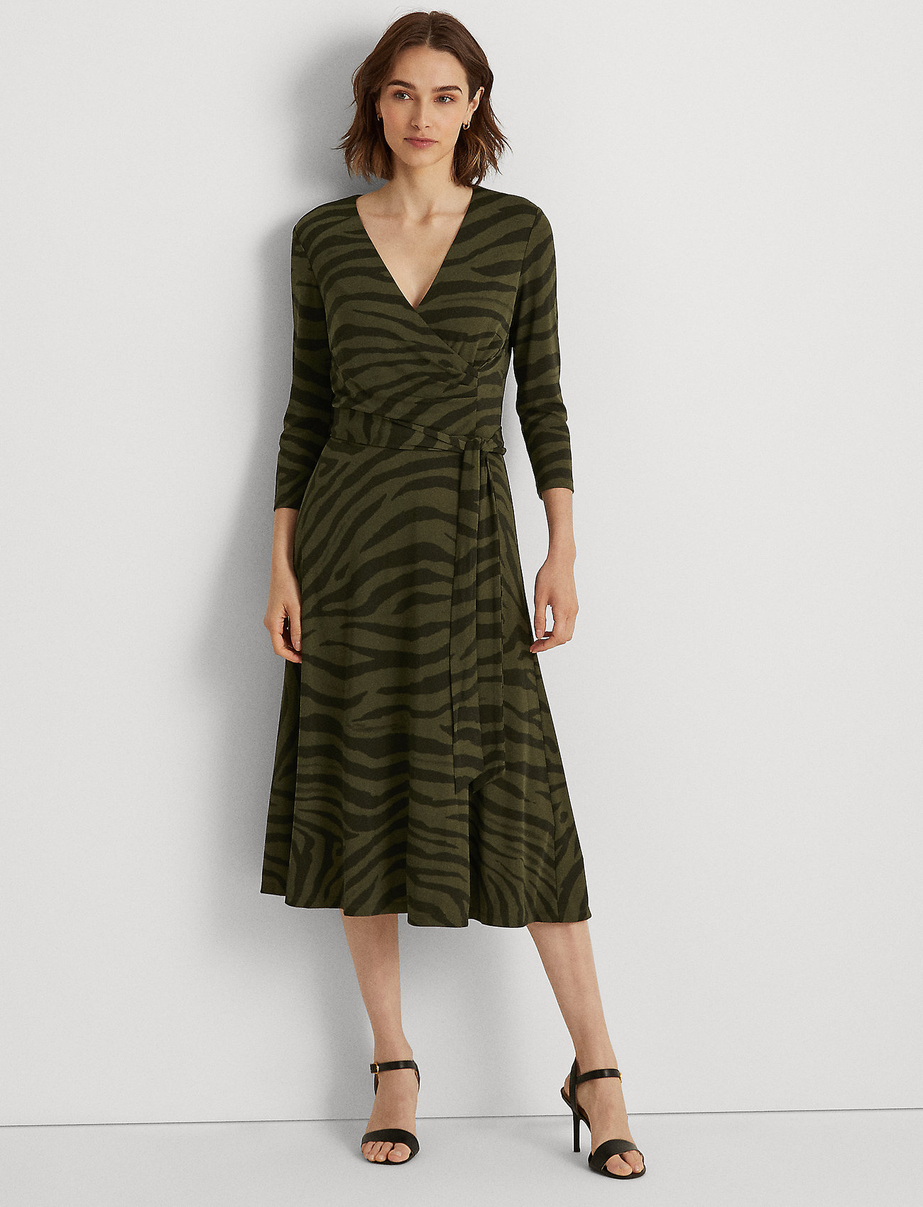 Ralph Lauren Zebra-print Surplice Jersey Dress - Midi kjoler - Boozt .com