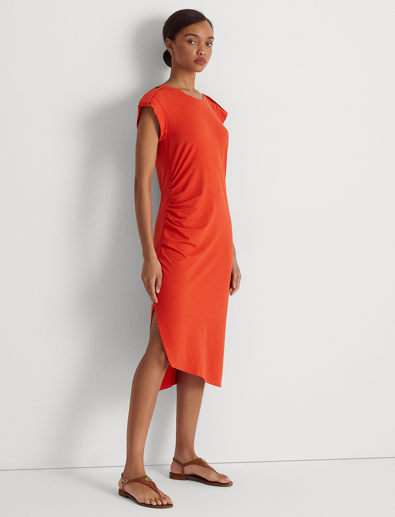 Lauren Ralph Lauren Asymmetrical-hem Jersey Dress - Midi dresses 