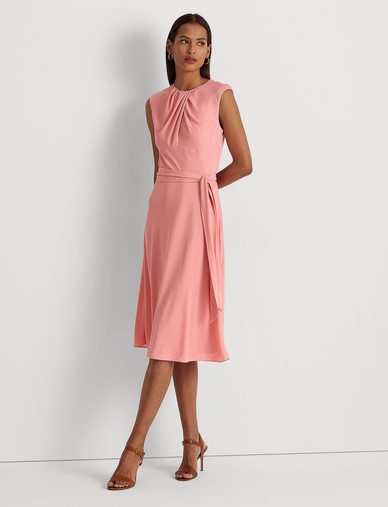 Lauren Ralph Lauren Bubble Crepe Cap-sleeve Dress - Midi dresses 