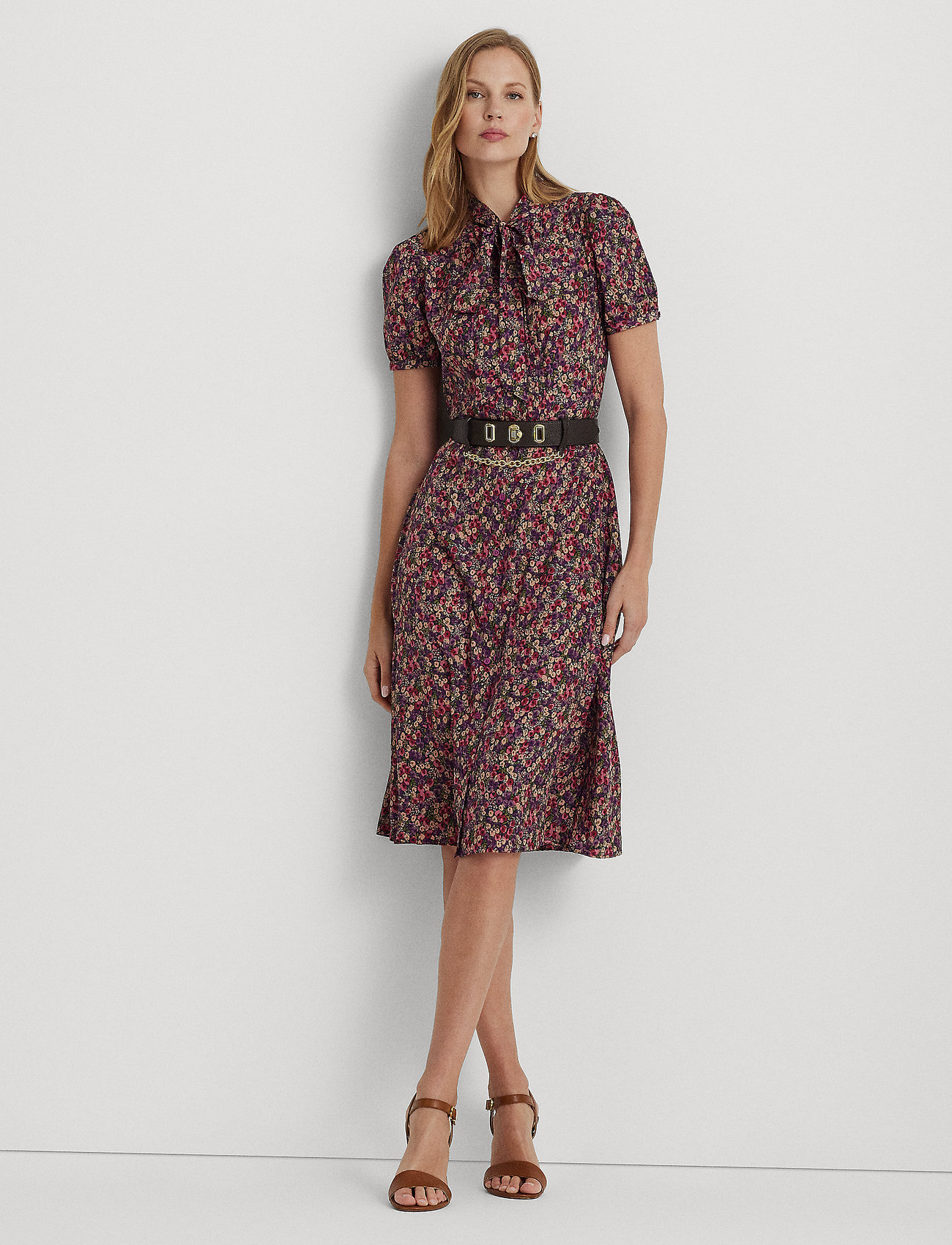 Ralph lauren store floral crepe dress