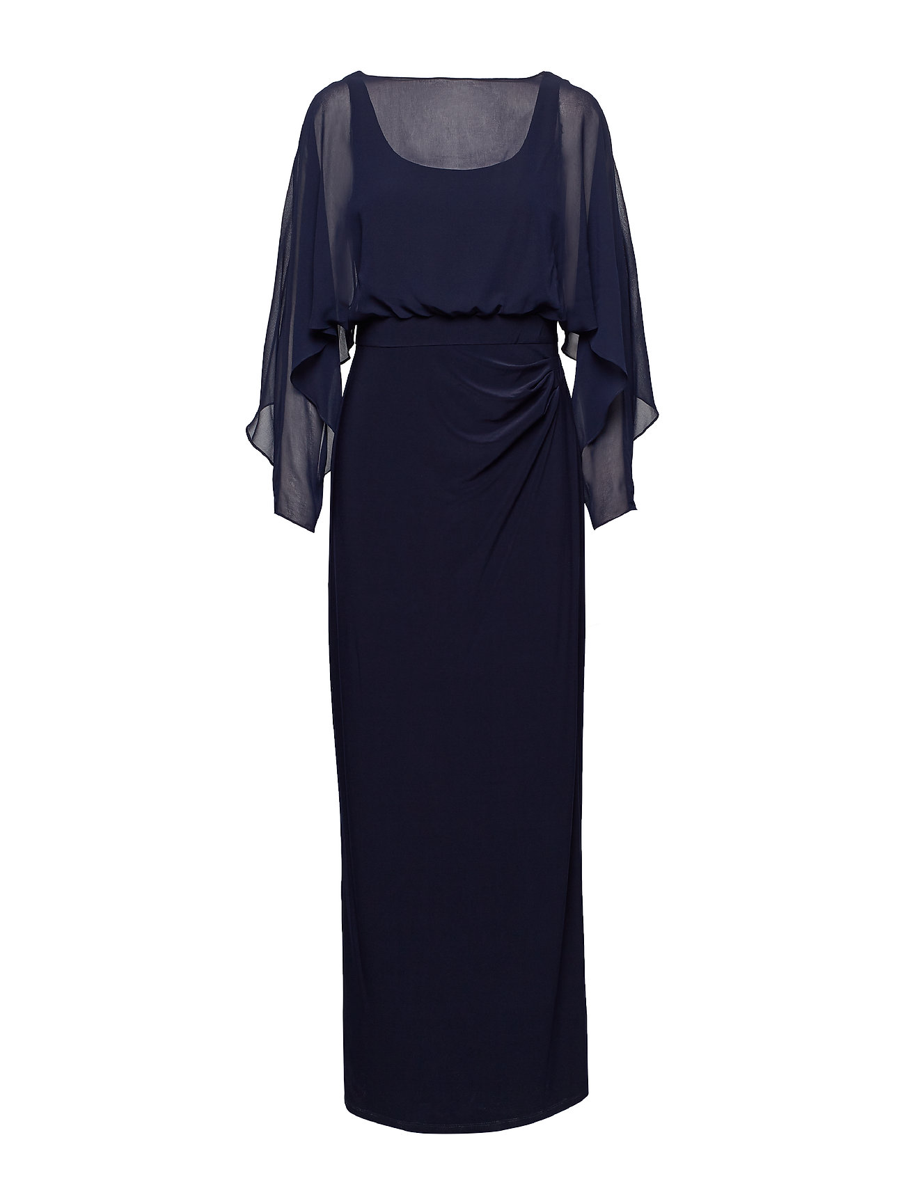 ralph lauren georgette cape dress