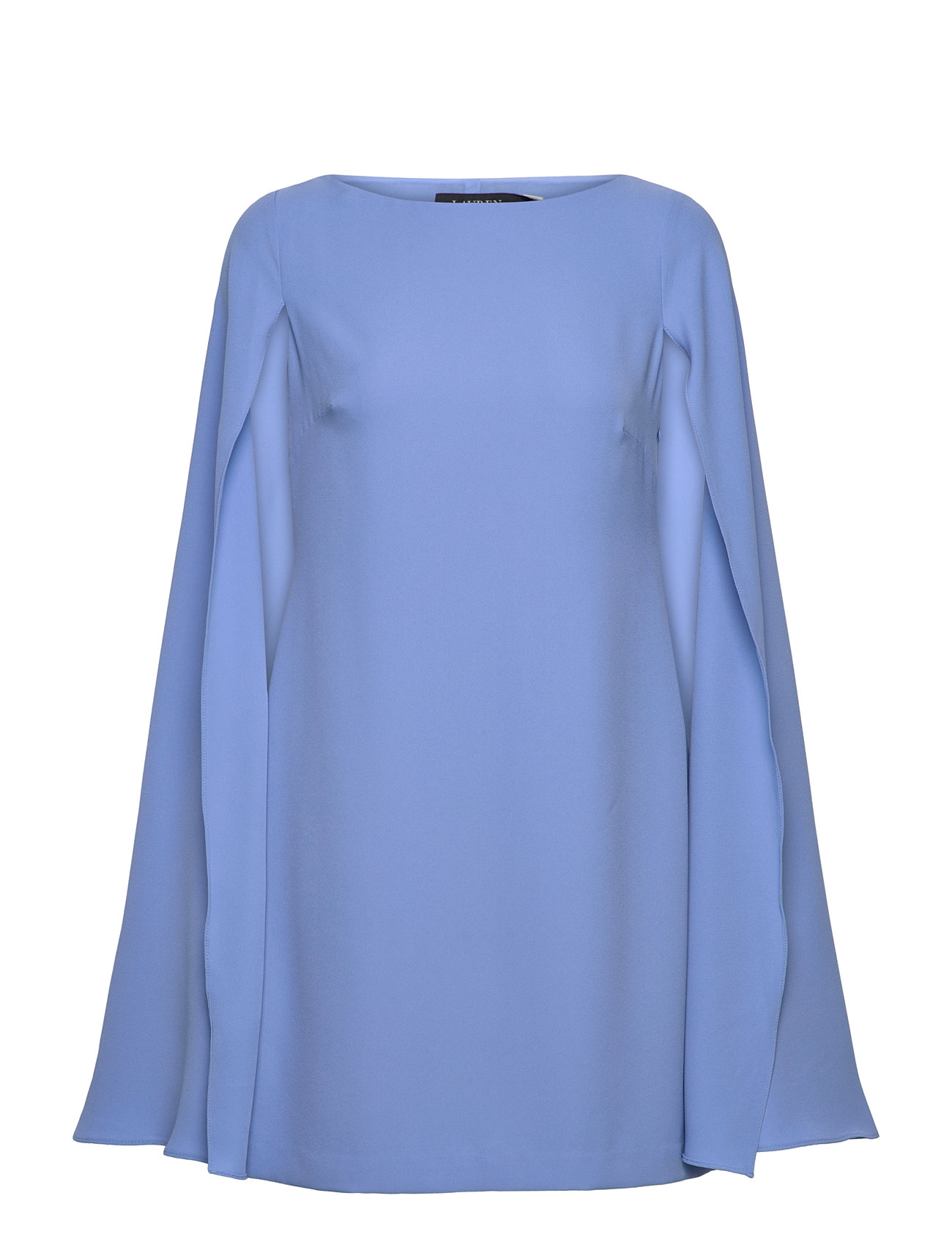 Lauren Ralph Lauren Cape Georgette Cocktail Dress Blå