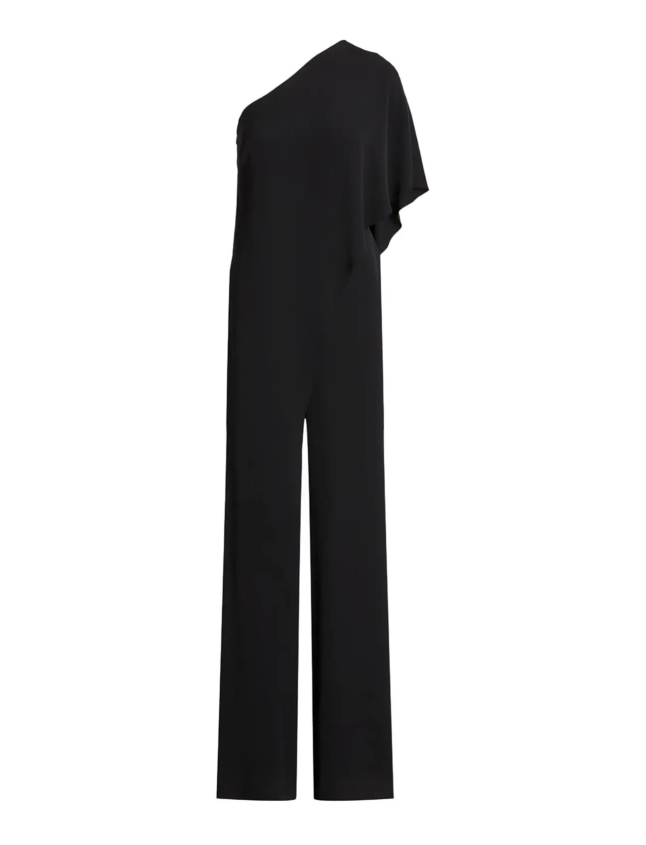 LAUREN RALPH LAUREN Cape Georgette One-Schulter Jumpsuit Schwarz - 42 - Damen