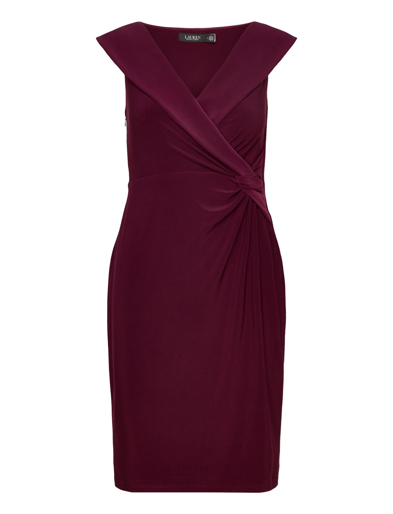 Lauren Ralph Lauren Jersey Off-The-Shoulder Cocktail Dress Burgundy