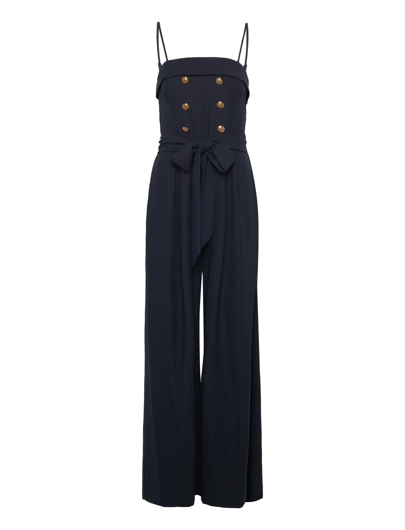 Lauren Ralph Lauren Satin Back Crepe-Jumpsuit, 40, Black, Underdele > Jumpsuits, Dame