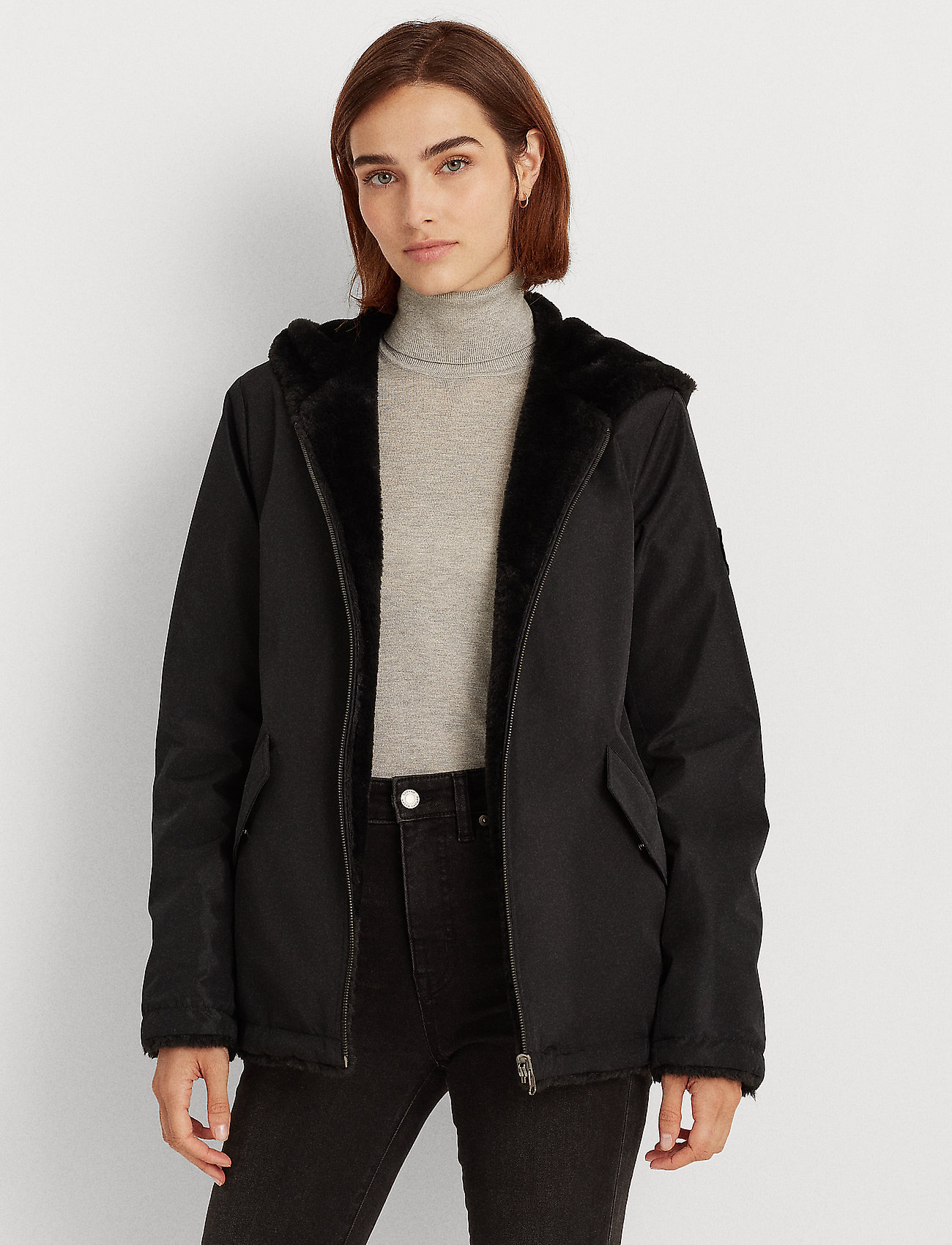 Reversible Faux-fur Coat (Black) (2995 kr) - Lauren Ralph Lauren