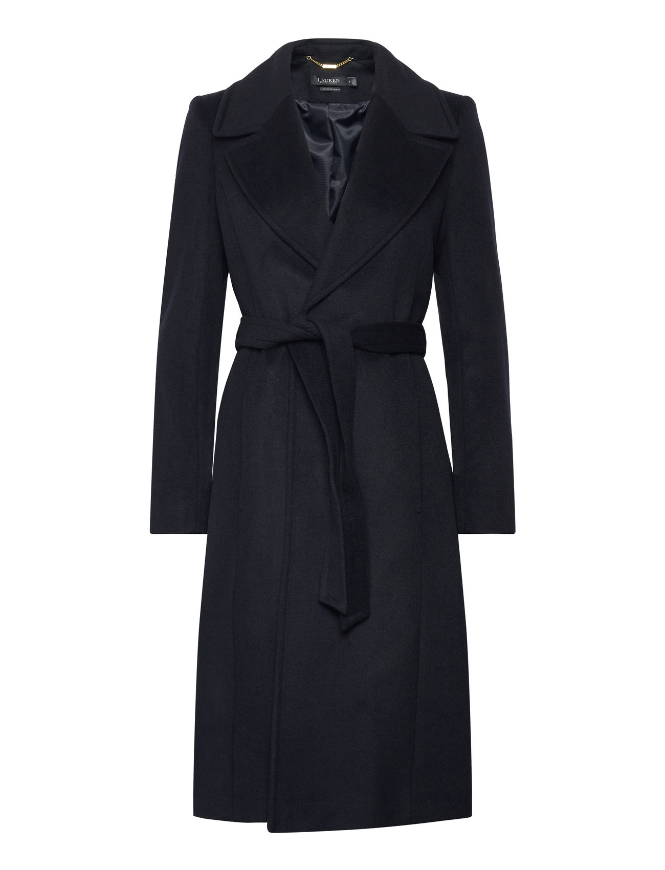 Lauren Ralph Lauren Belted Wool-Blend Wrap Coat Svart