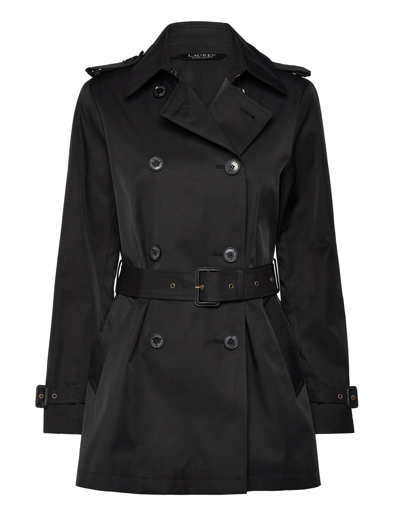 Lauren Ralph Lauren Double-Breasted Cotton-Blend Trench Coat Svart