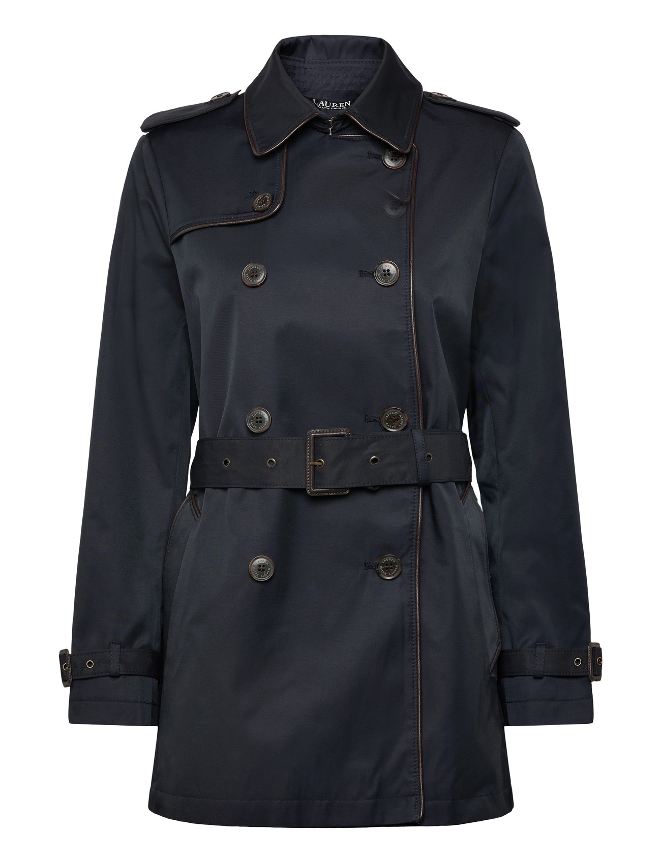 Lauren Ralph Lauren Double Breasted Cotton Blend Trench Coat