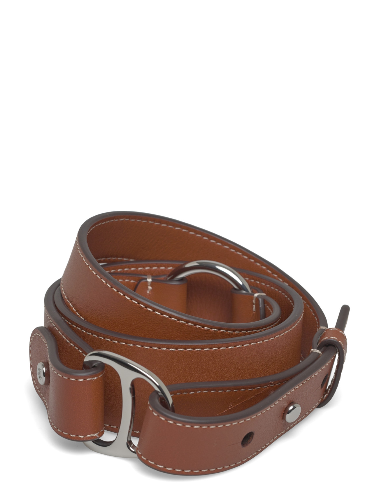 Lauren Ralph Lauren Equestrian D-Ring Leather Belt, L, Brown, Belts > Waist Belt, Dame