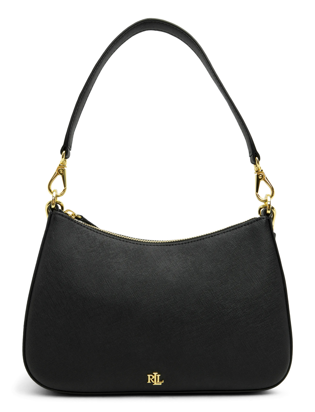 Lauren Ralph Lauren Crosshatch Leather Medium Danni Bag, One Size, Black, Tasker > Små Skuldertasker-Crossbody-Tasker, Dame