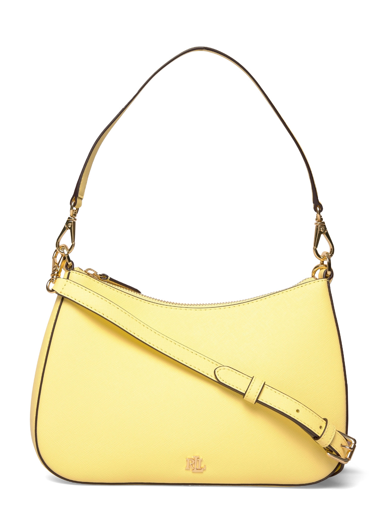 Lauren Ralph Lauren Crosshatch Leather Medium Danni Bag, One Size, Yellow, Tasker > Små Skuldertasker-Crossbody-Tasker, Dame