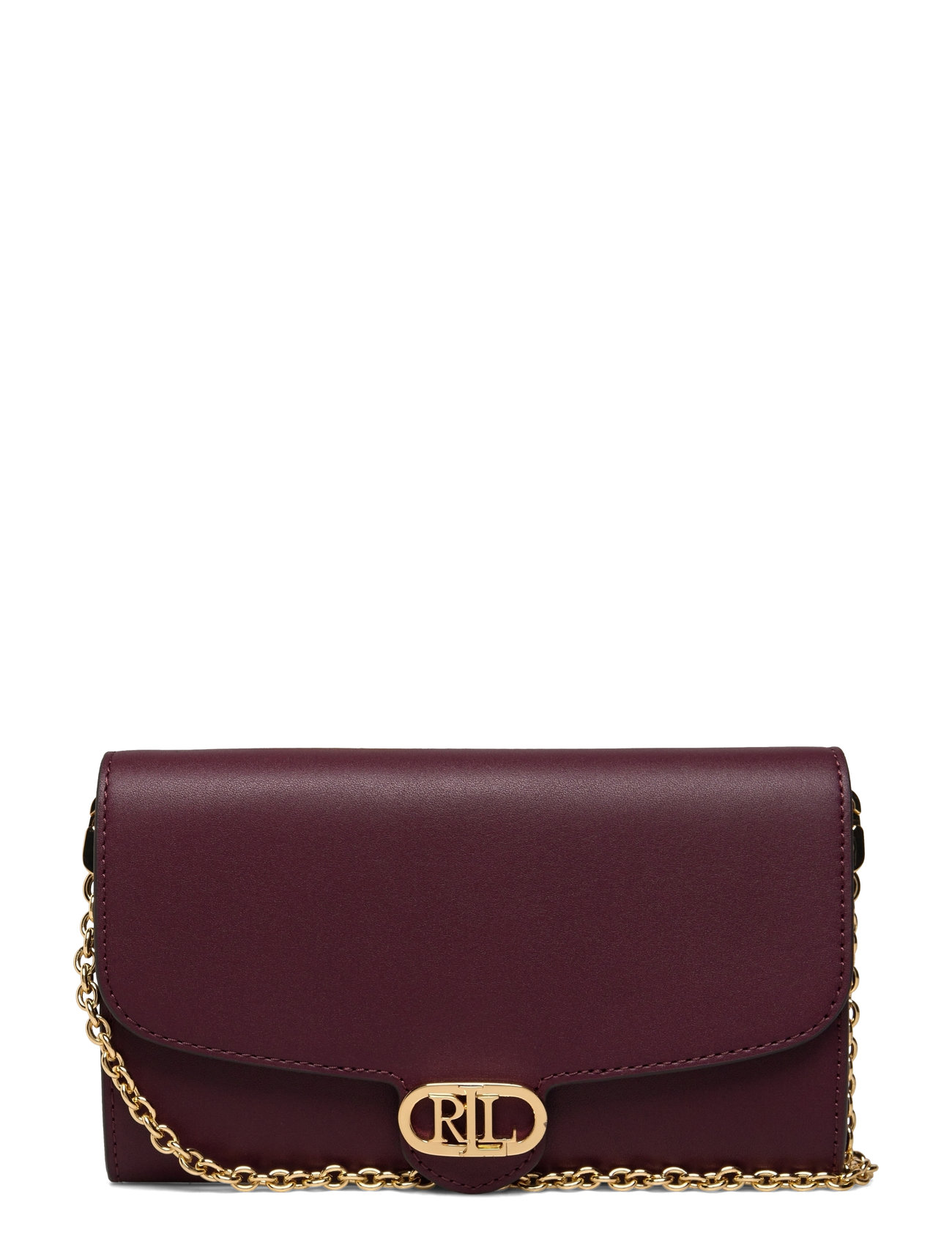 Lauren Ralph Lauren Leather Medium Adair Crossbody Burgundy