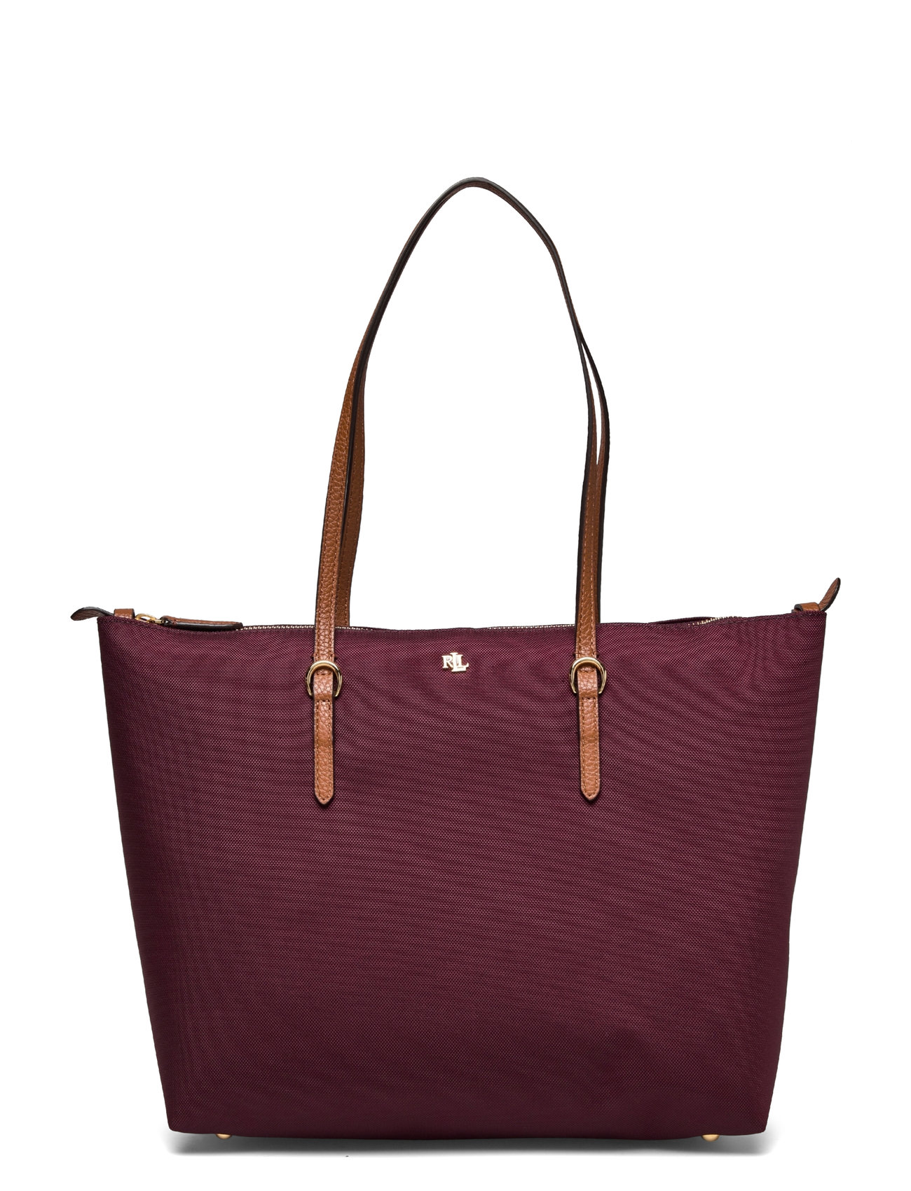 Nylon Medium Keaton Tote Bag Shopper Taske Burgundy Lauren Ralph Lauren