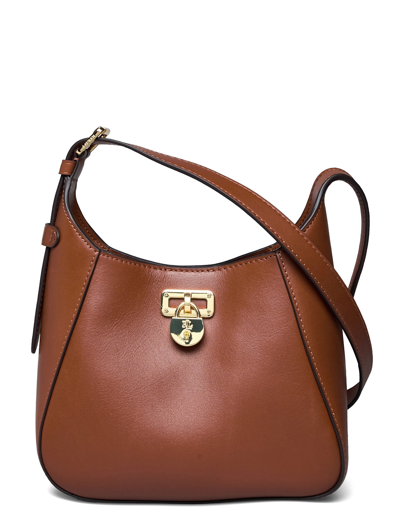 Lauren Ralph Lauren Leather Small Tanner Shoulder Bag Brun